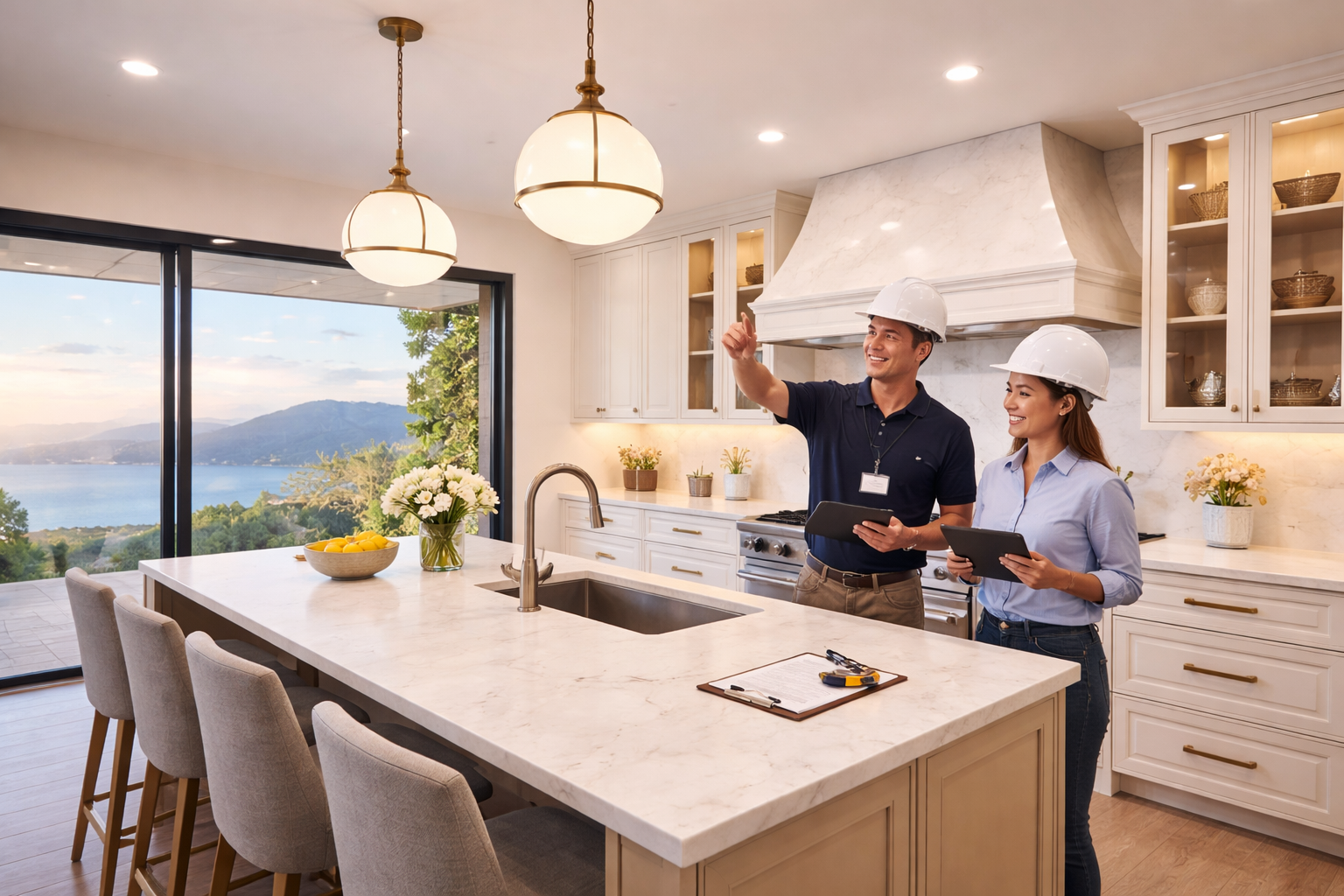 Final finishing and inspections for a luxury home in Vancouver, showcasing detailed craftsmanship, quality control, code compliance, and polished interior completion