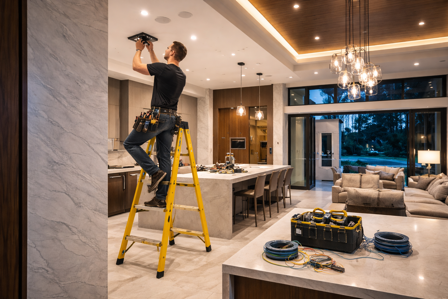 Lighting and electrical upgrades in Vancouver with modern LED lighting and electrical installation