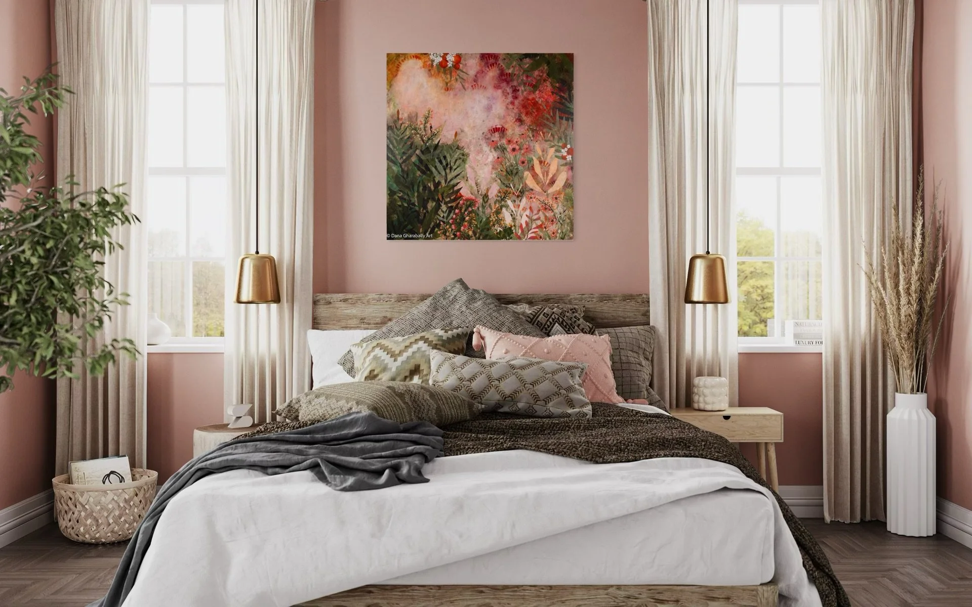 Sueño Andaluz over bed.JPG