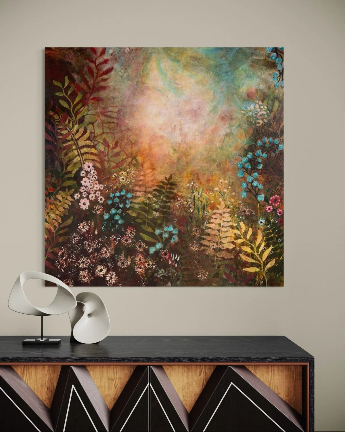 Floral Whispers at Dawn over side table.JPG