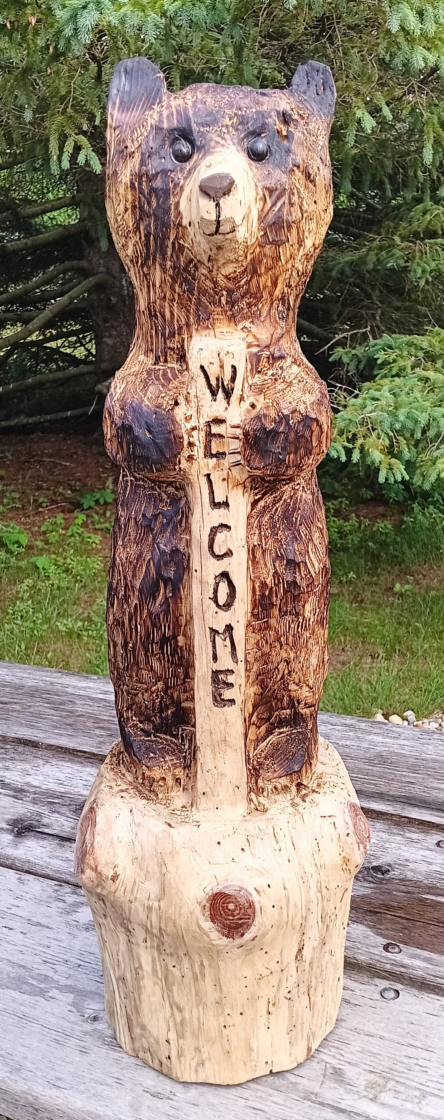 Welcome Bear - Available for purchase at The Arts Marketplace in Grand Rapids, MI