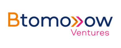 Btomow Ventures logo with stylized text and arrow symbols