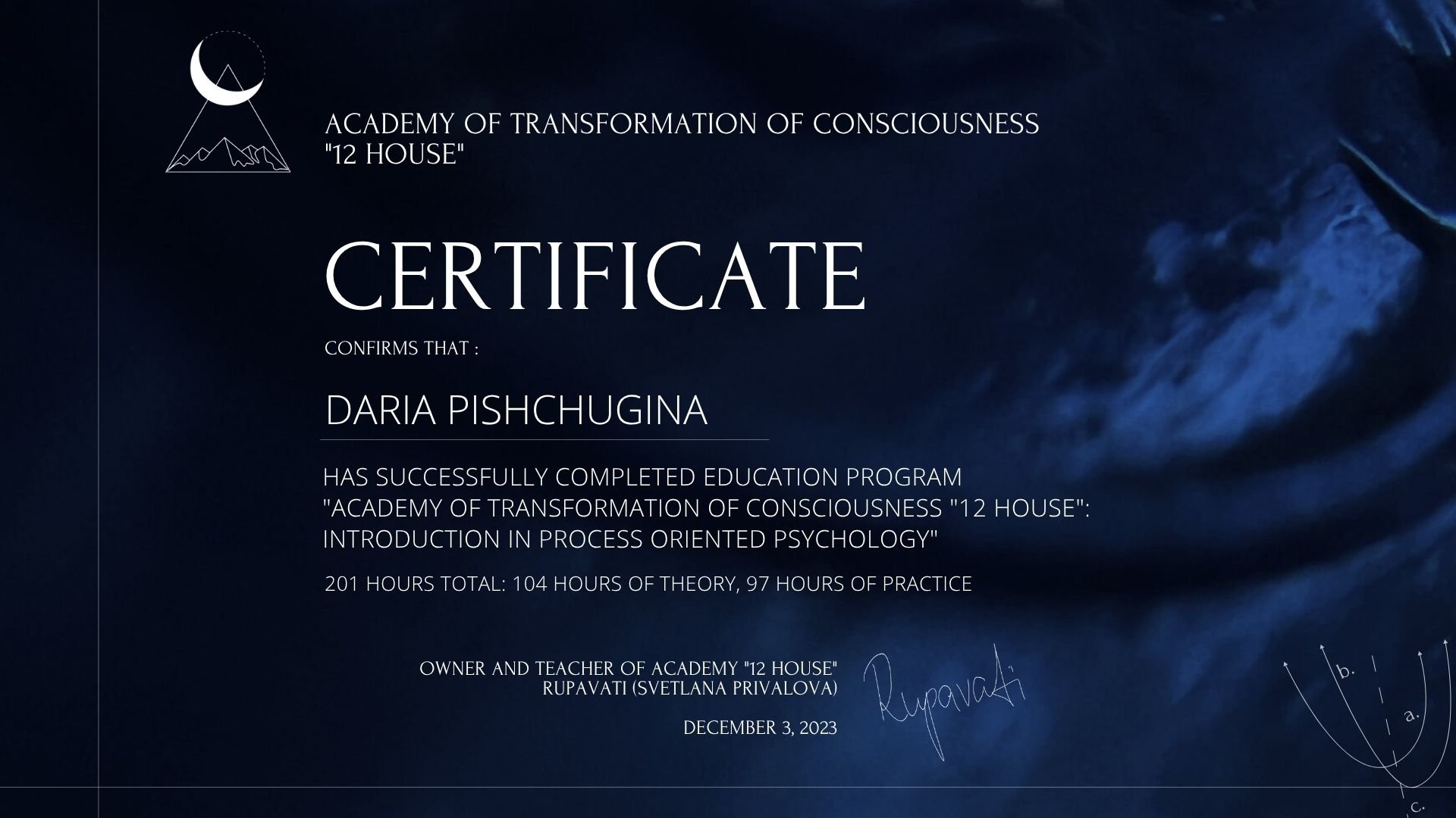 Process Work Certificate