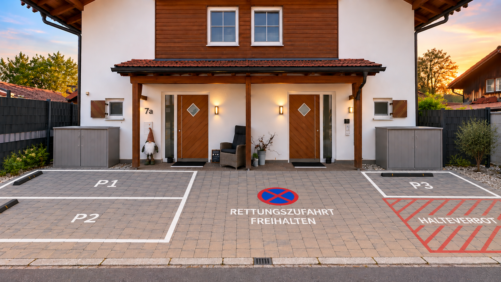Parkplätze Ferienhauser Berg Fux