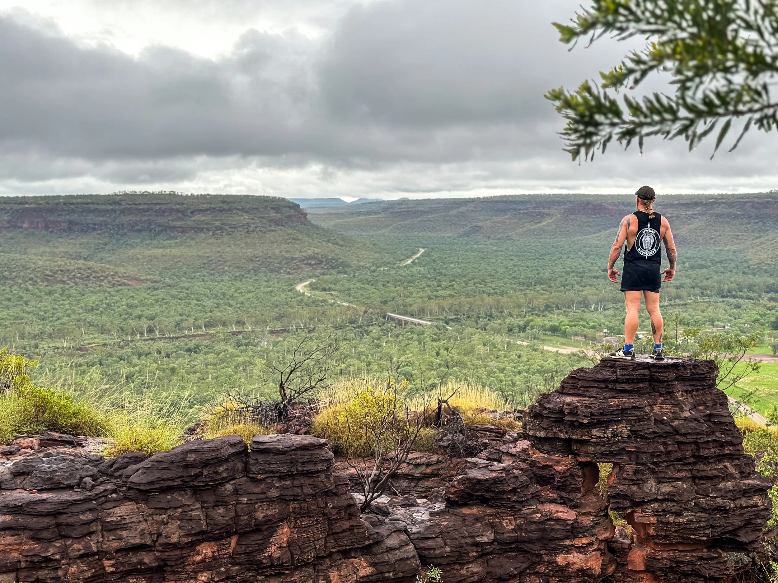 Wildman on cliff