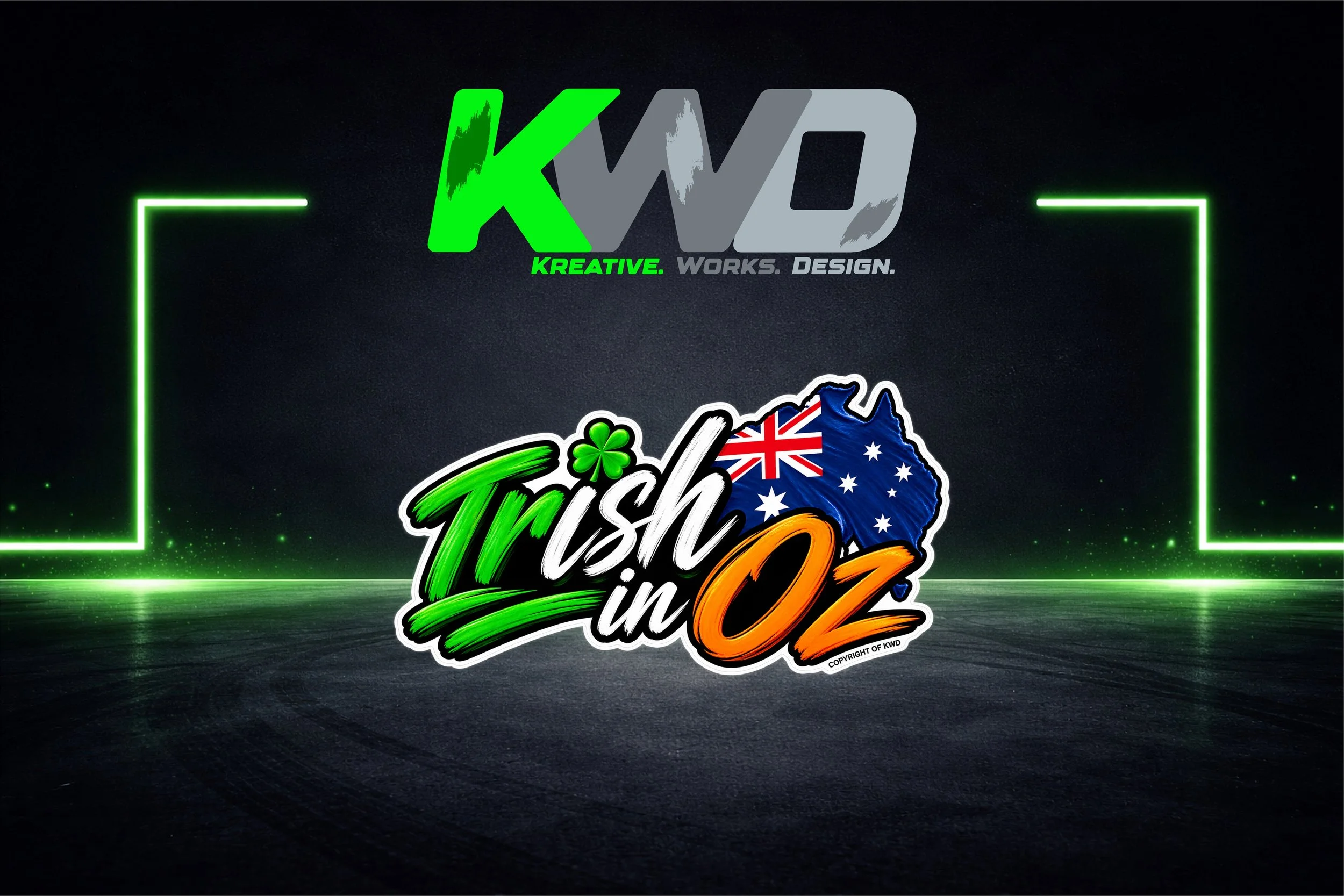 Irish in Oz Premium Vinyl Sticker V2