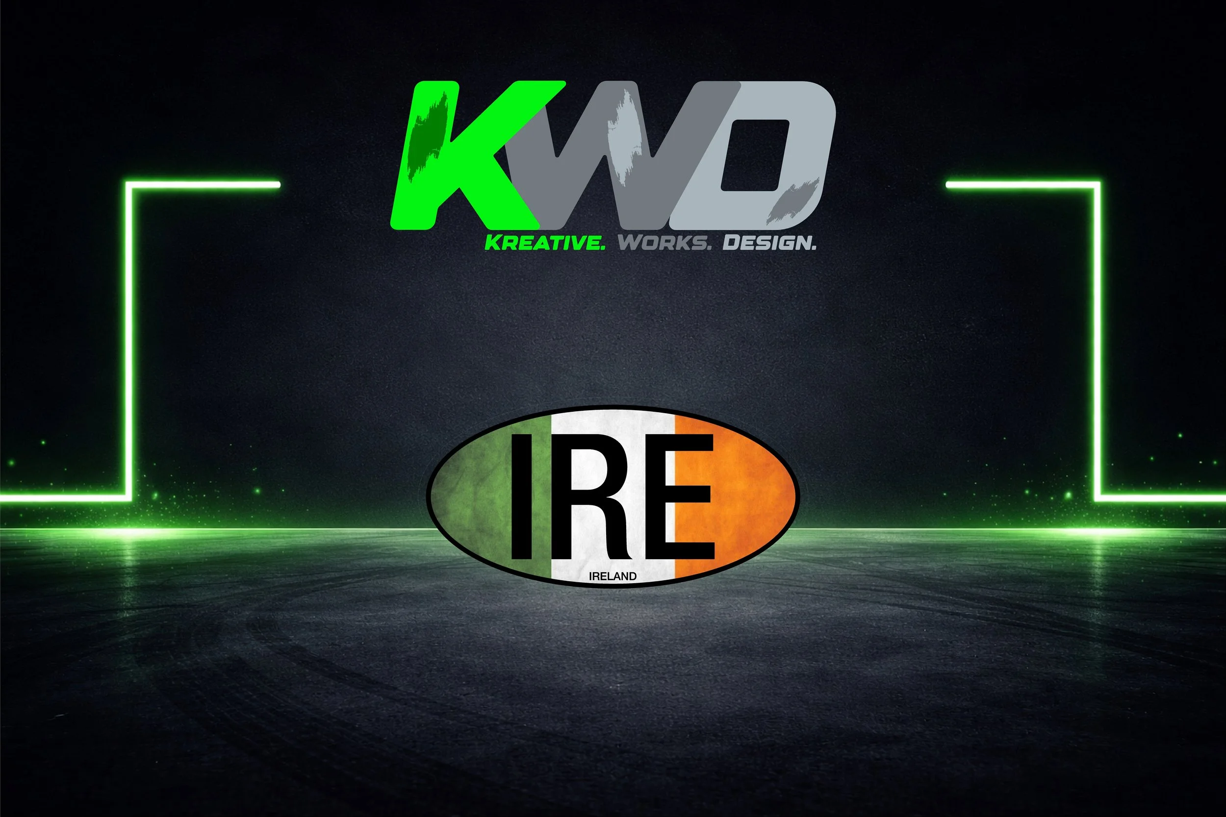 Irish (IRE) Oval Sticker