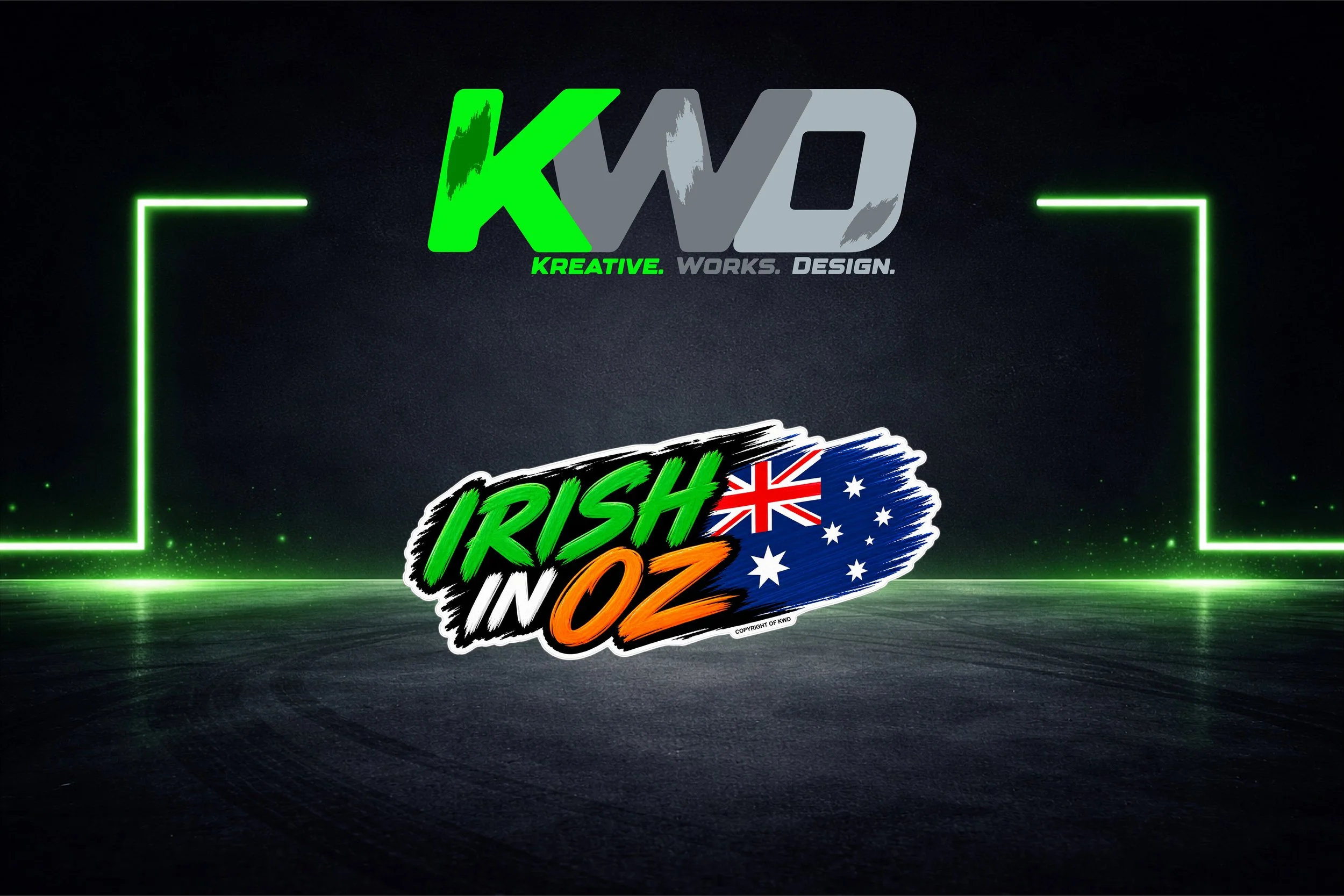 Irish in Oz Premium Vinyl Sticker V4