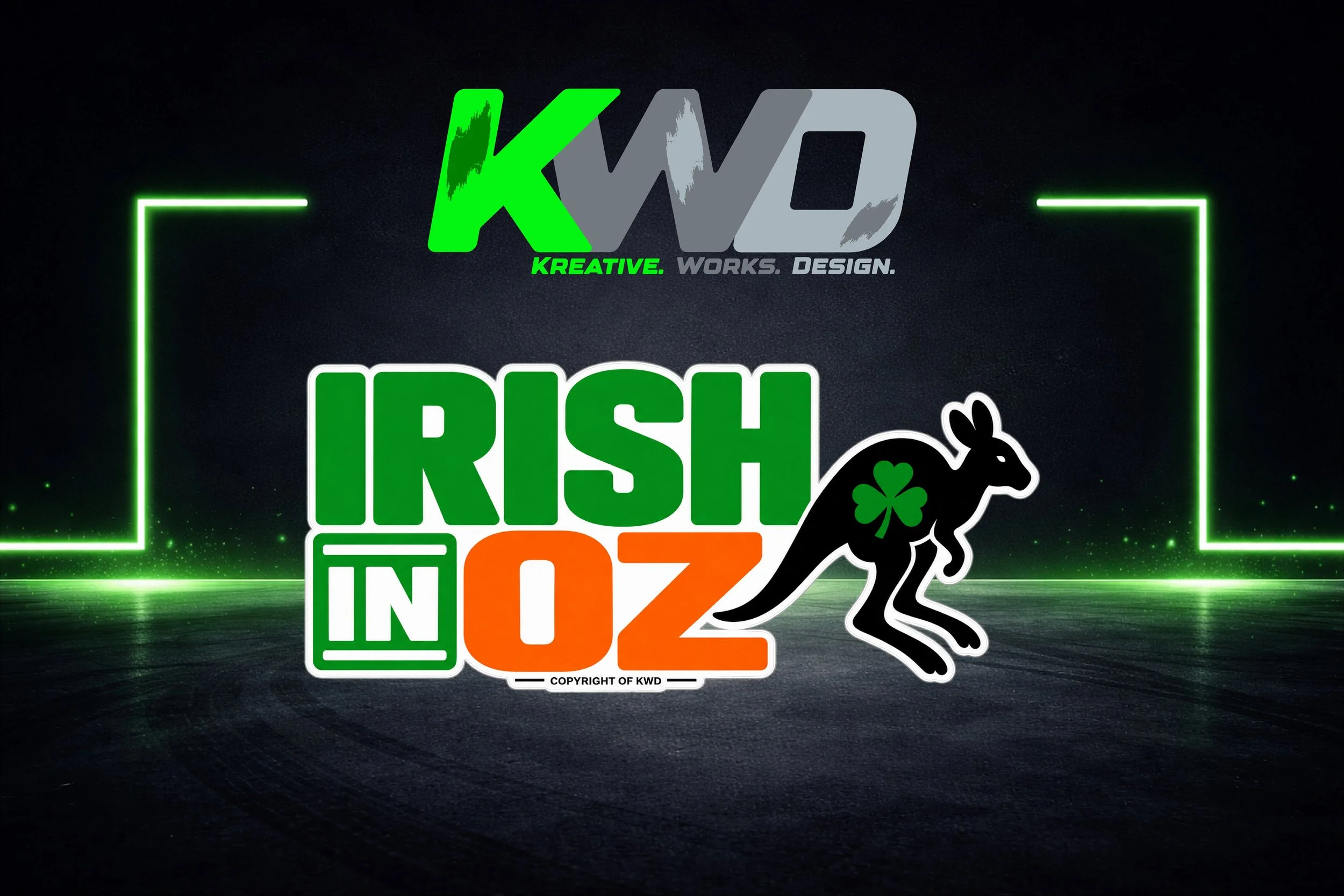 Irish in Oz Kangaroo Vinyl Sticker