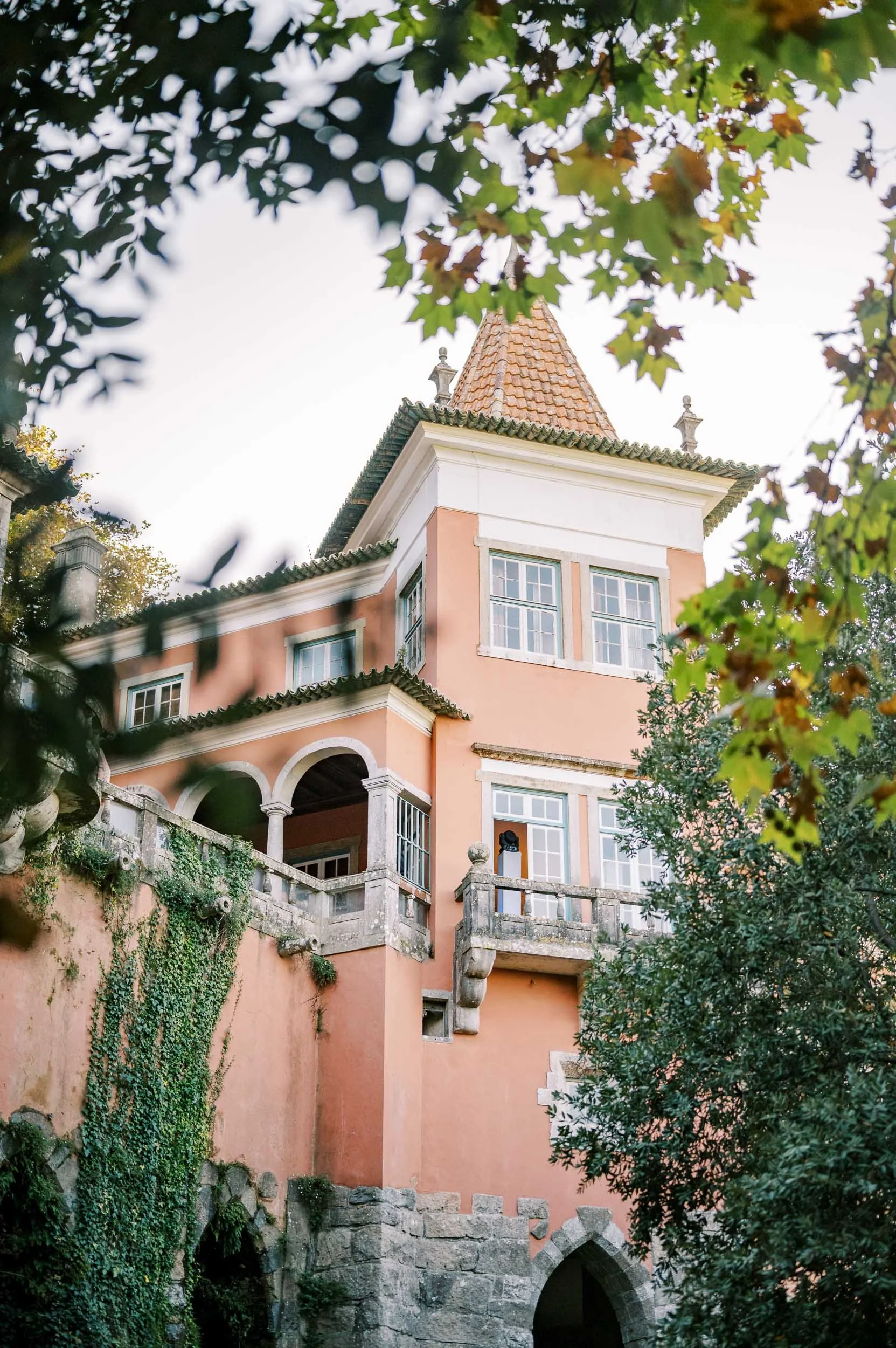 Exterior view of Casa dos Penedos in Sintra