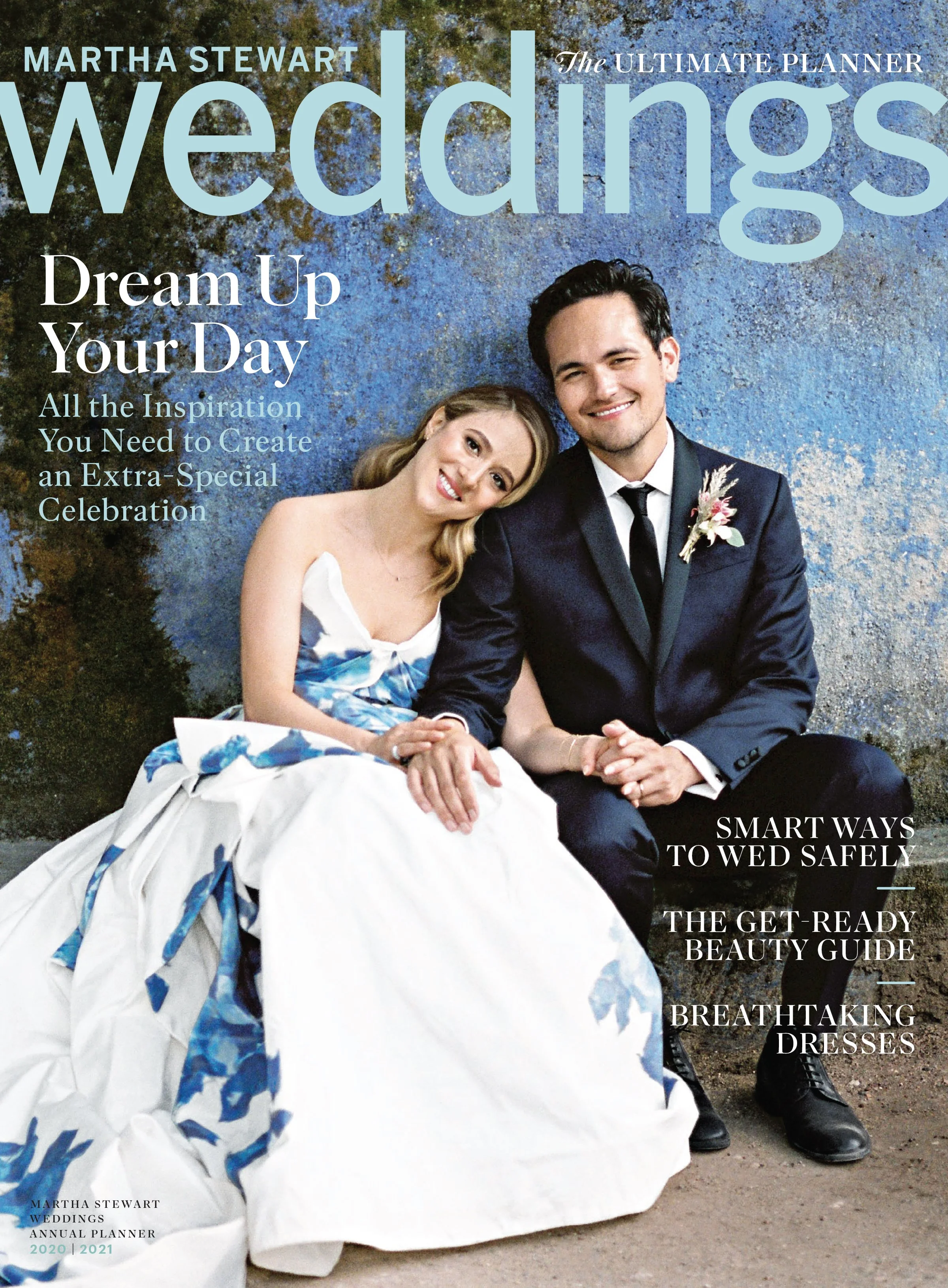 Cover of Martha Stewart Weddings featuring a couple photographed by Love Is My Favorite Color