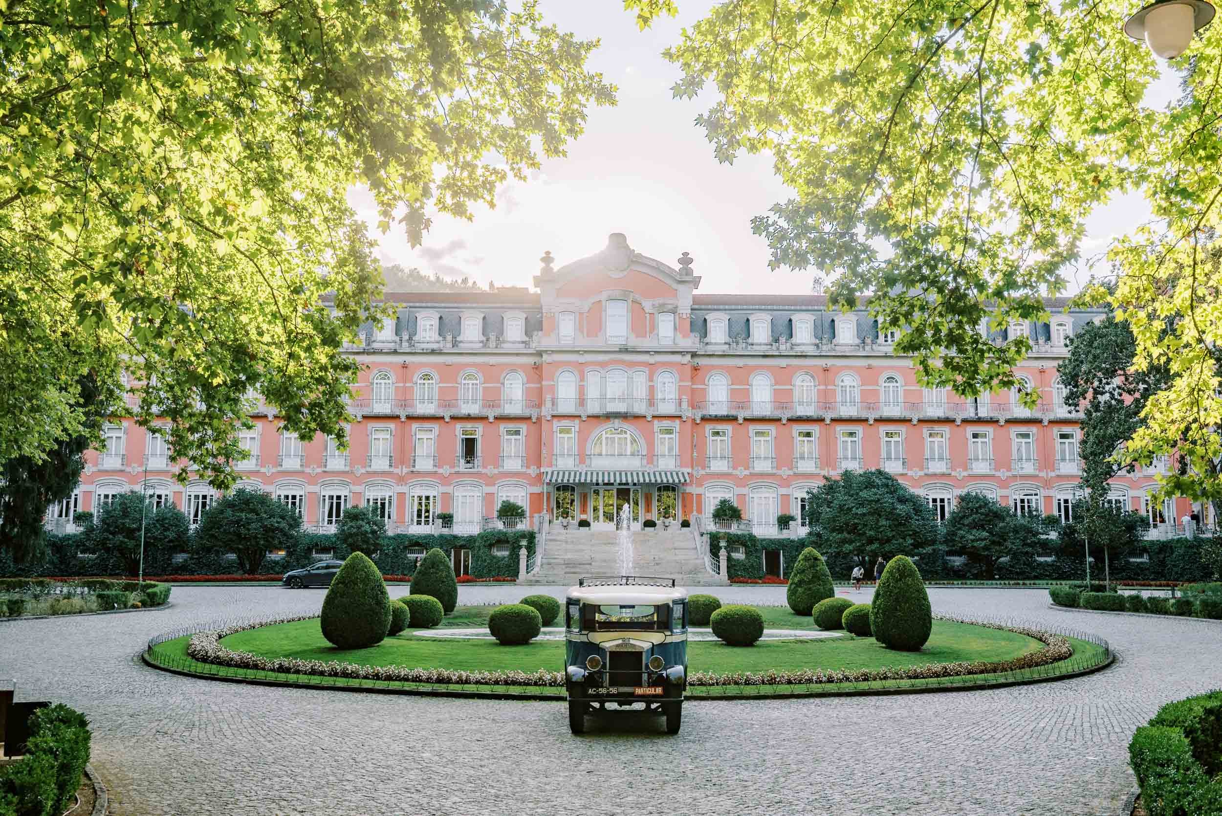 Vidago Palace Hotel during a wedding in Portugal