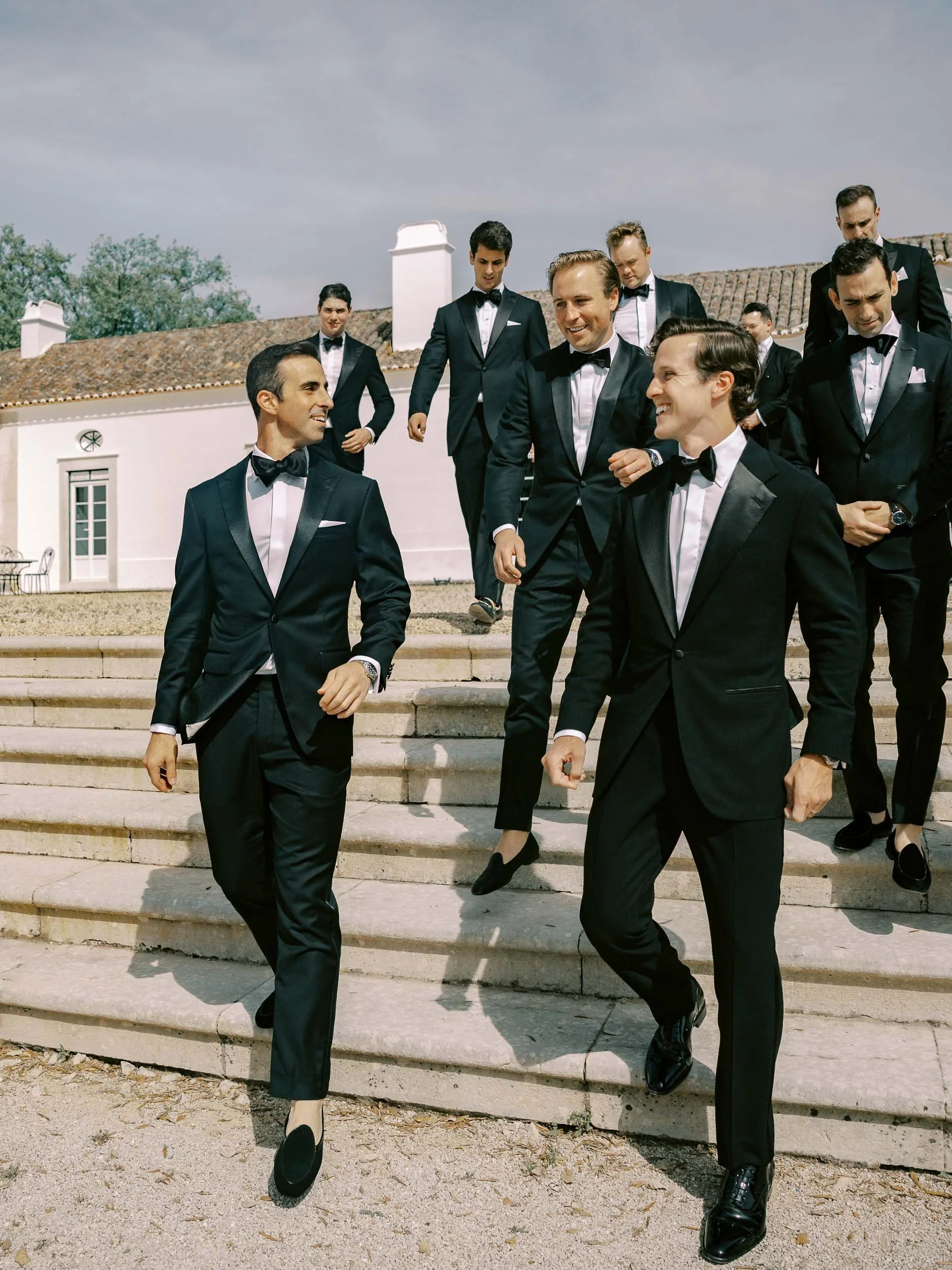 Groom with his groomsmen at Herdade do Peru in Portugal