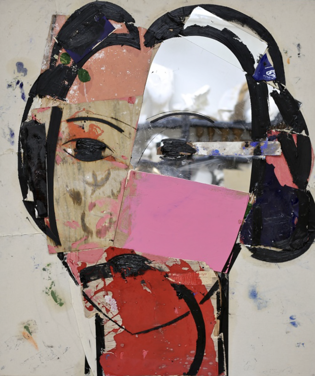 Painting by Manolo Valdés installed at St. Regis Marsa Arabia Private Island, Doha as part of the curated hotel art program by Core Art Strategies.