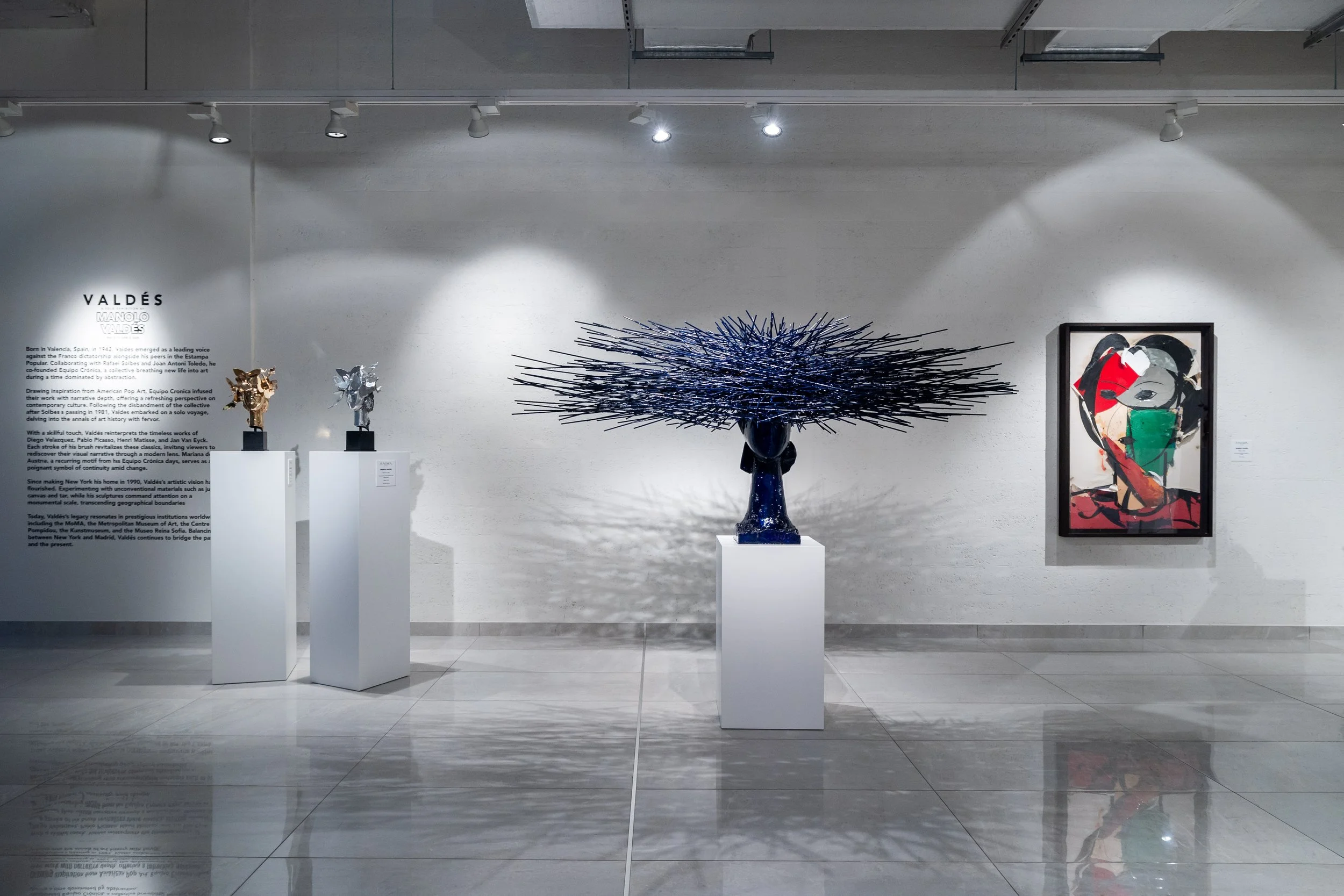 Installation detail from Manolo Valdés exhibition curated by Mohamad Ali Makouk at Anima Gallery