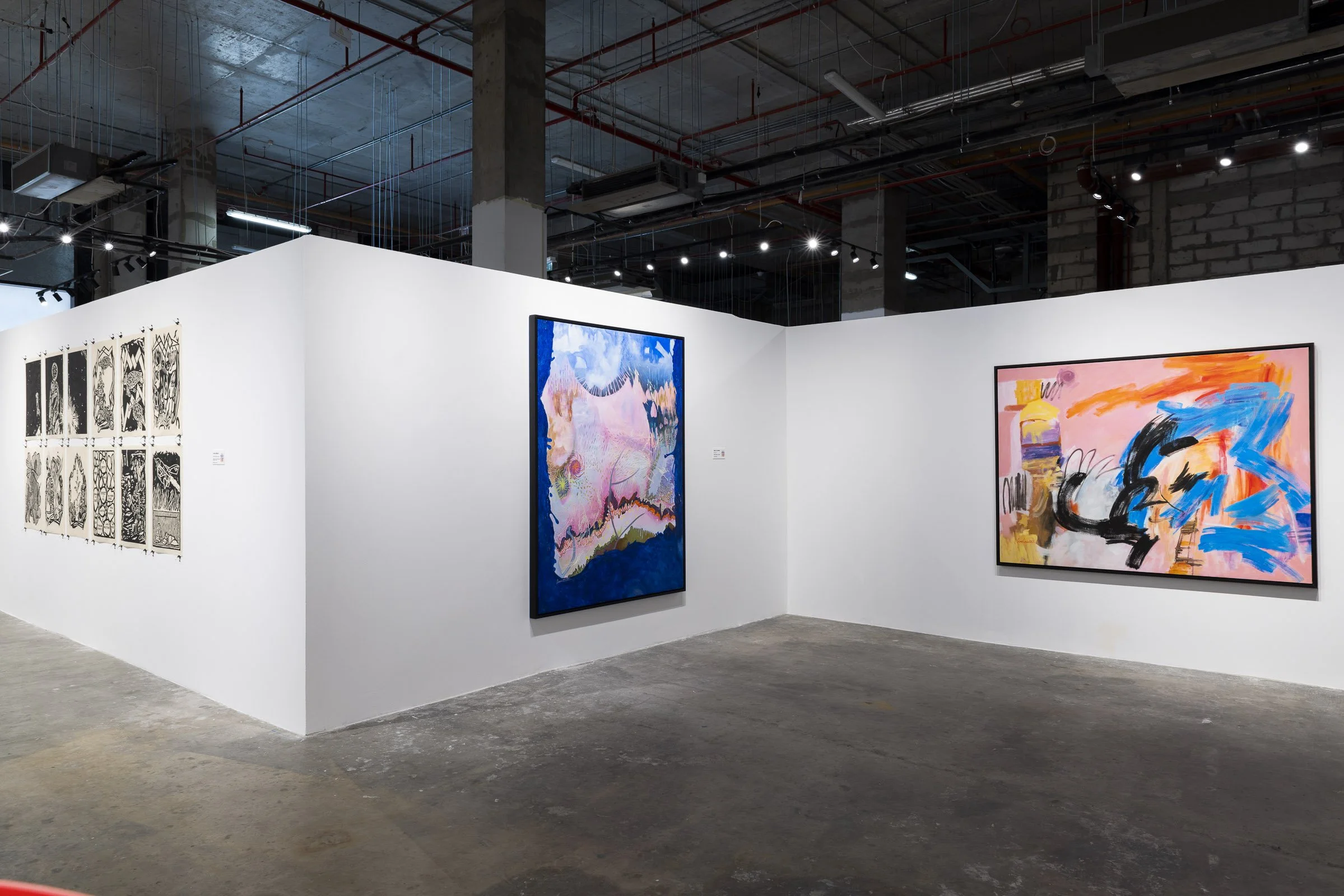 Eruption group exhibition showcasing works curated by Mohamad Ali Makouk for Core Art Strategies art consultancy