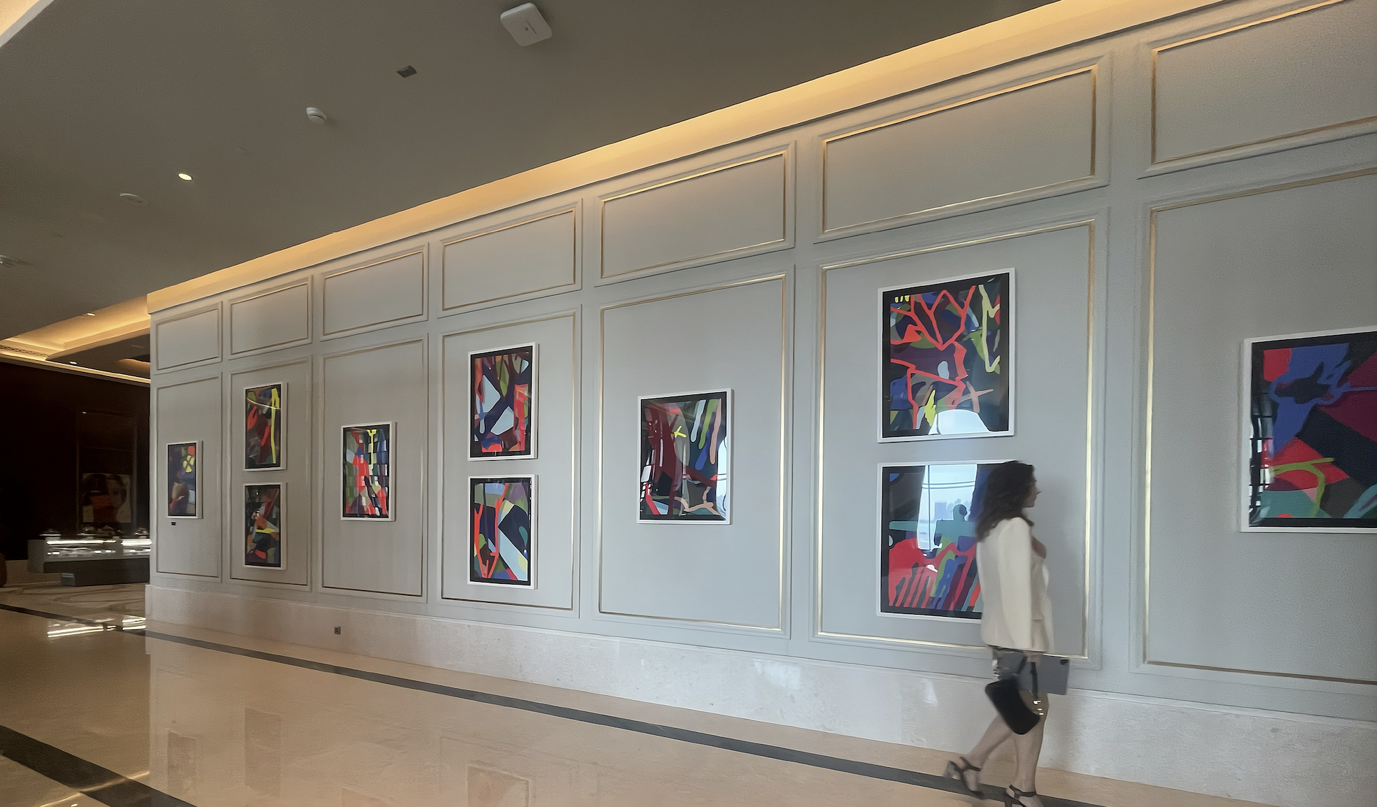 KAWS artwork installed at St. Regis Marsa Arabia Private Island, Doha as part of the curated hotel art program by Core Art Strategies.