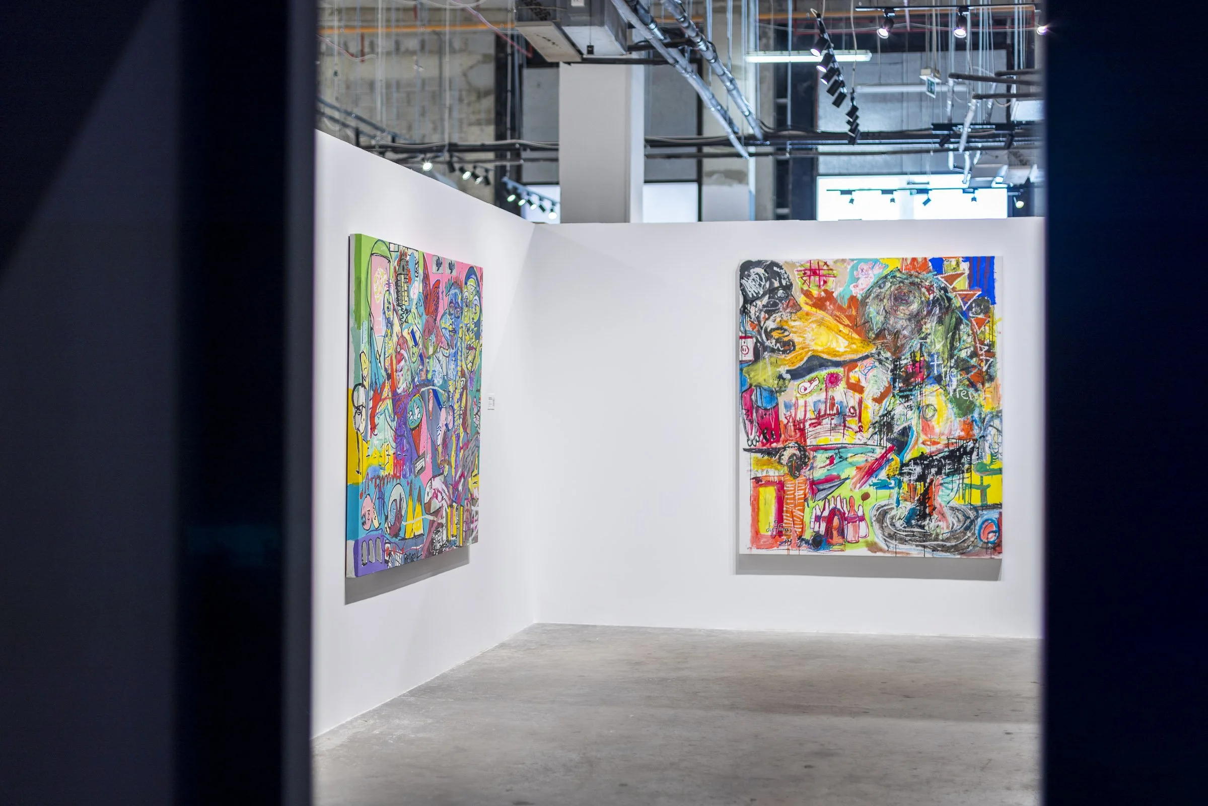 Eruption group exhibition showcasing works  curated by Mohamad Ali Makouk for Core Art Strategies art consultancy