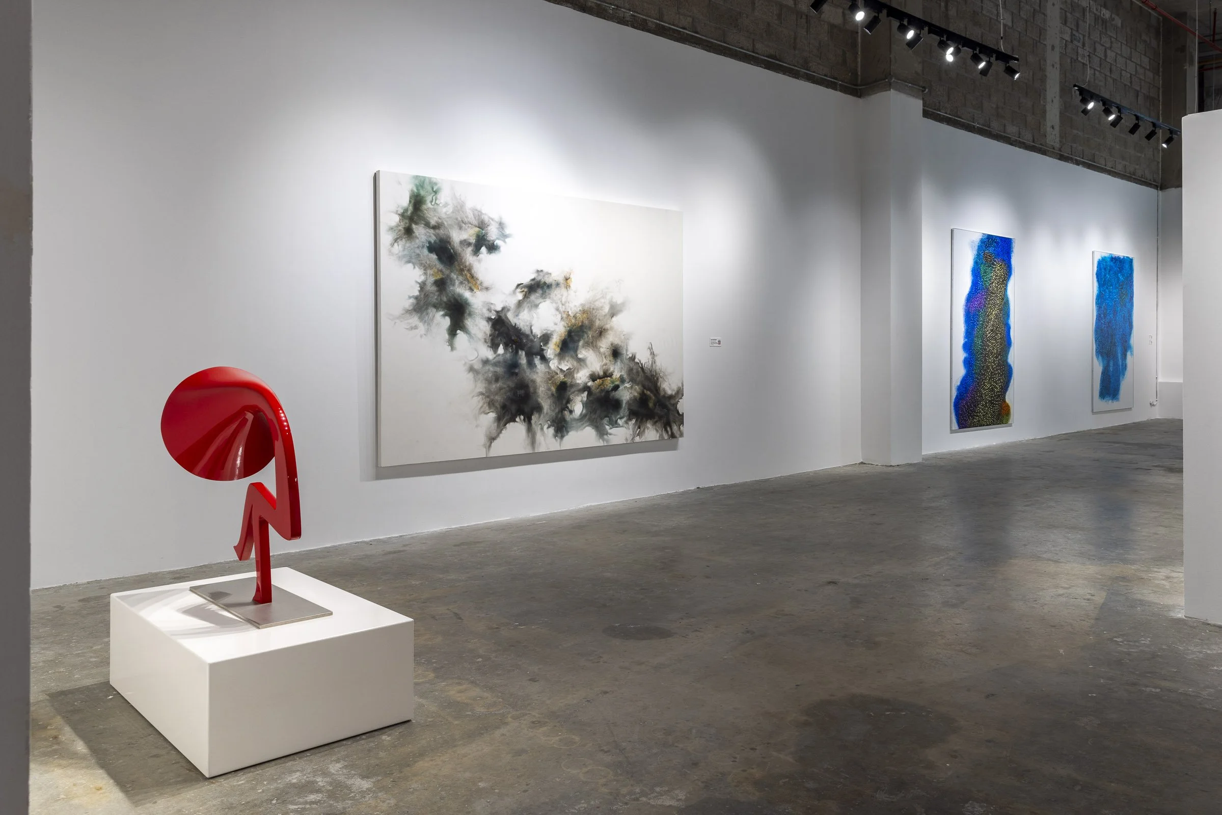 Eruption exhibition featuring works by Nadim Karam Thinker  curated by Mohamad Ali Makouk for Core Art Strategies art consultancy