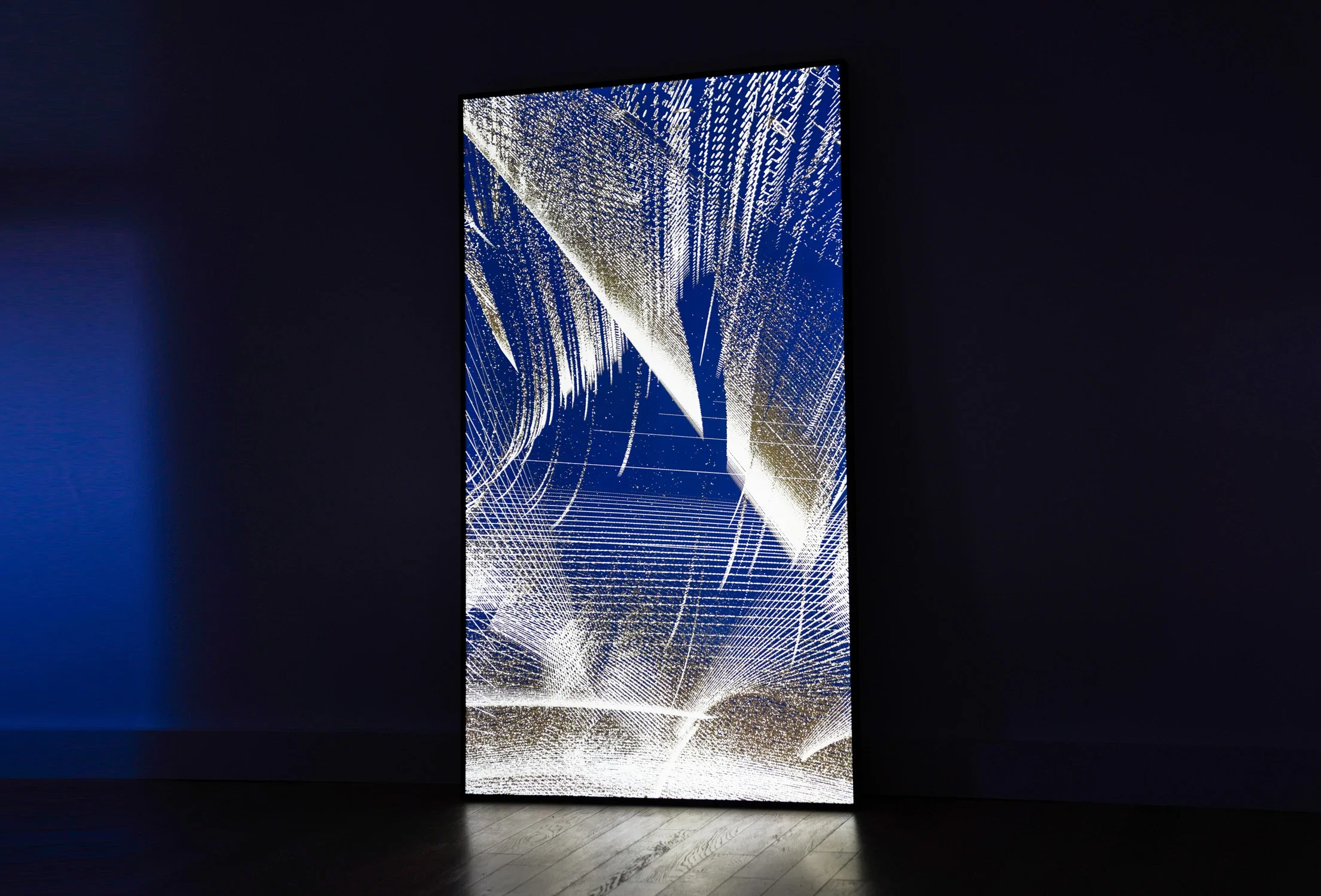 Artwork by Dominic Harris installed in the lobby of St. Regis Marsa Arabia Private Island, Doha as part of the curated art program by Core Art Strategies.