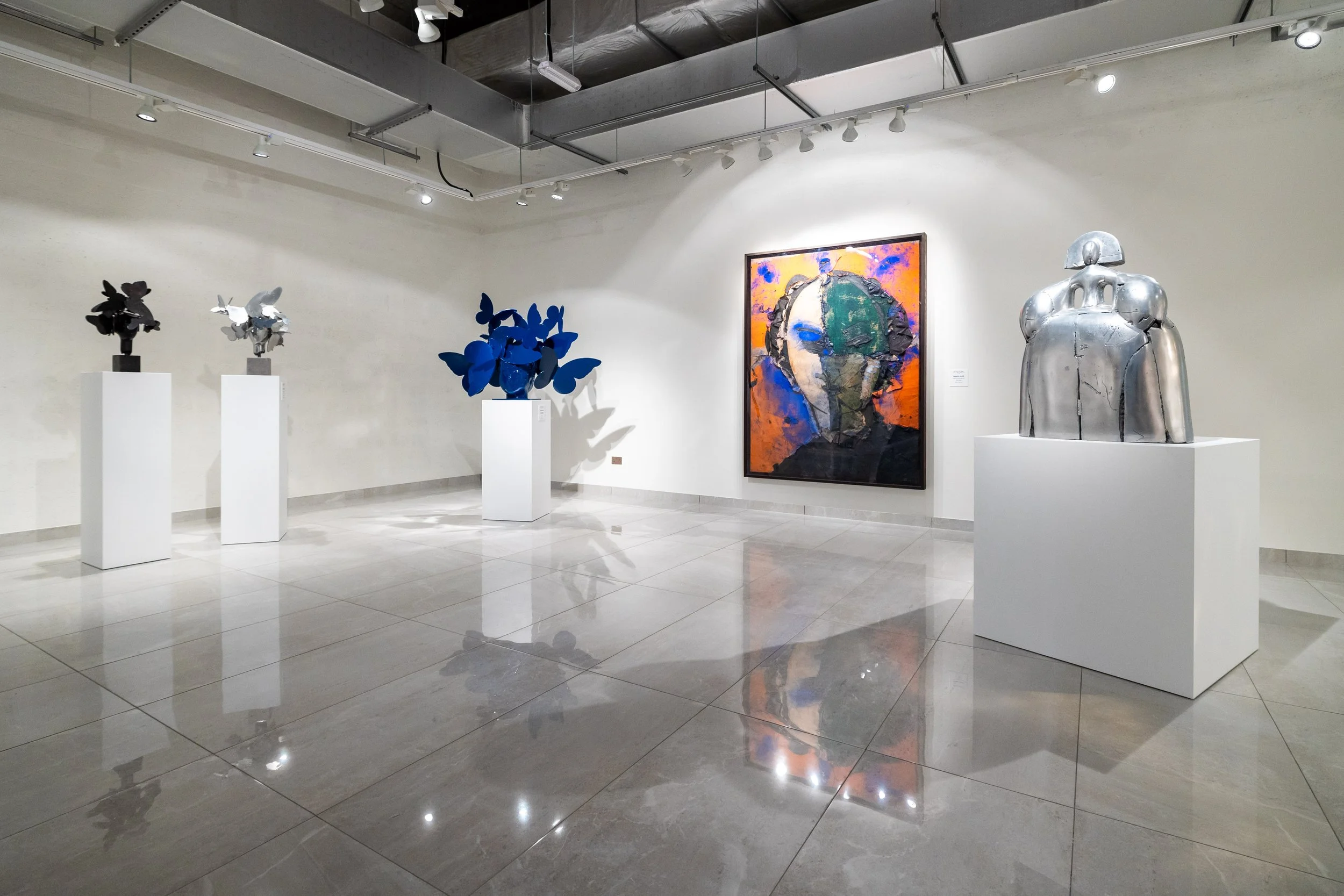 Gallery view of Manolo Valdés exhibition curated by Mohamad Ali Makouk at Anima Gallery