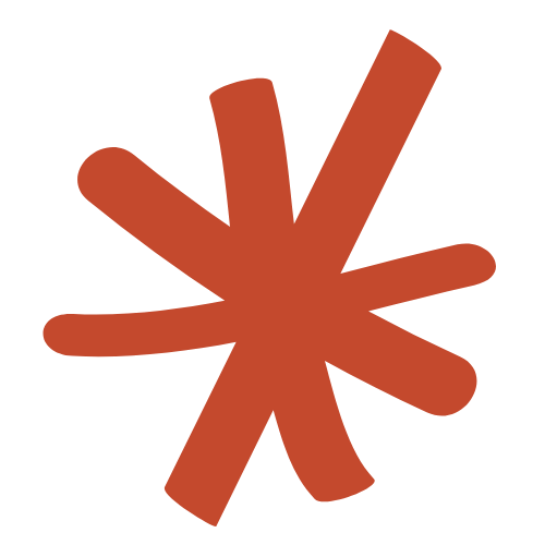 Poppy colored asterisk