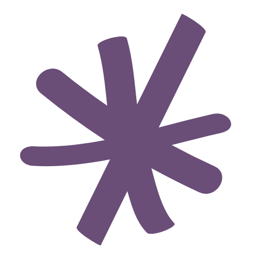 Purple asterisk shape