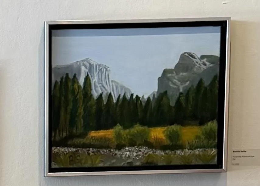 Ancient Sentinels 16 x 20 oil painting by Bonnie Seide displayed at the Morean Arts Center