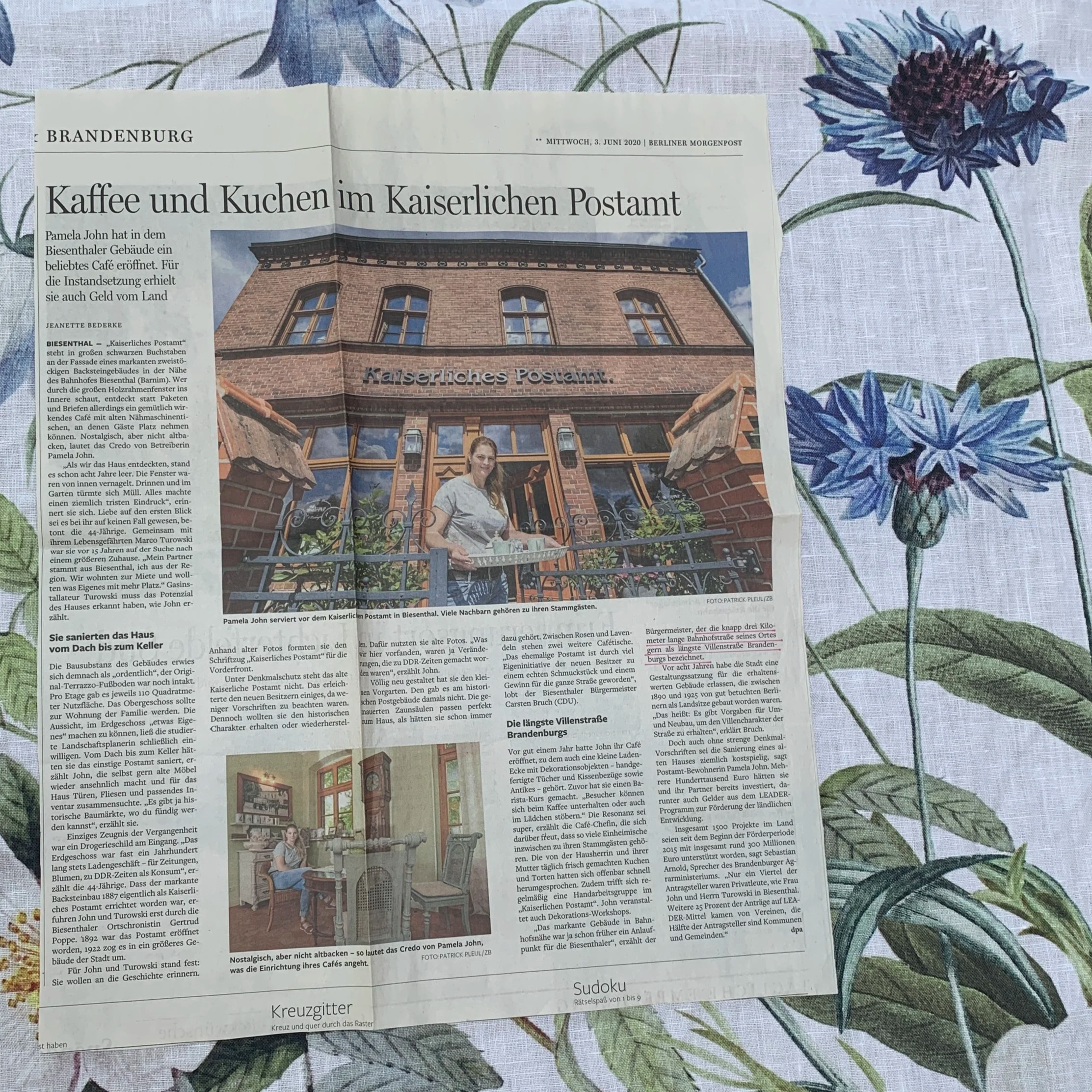 MoPo Kaffee und Kuchen im Kaiserlichen Postamt Biesenthal