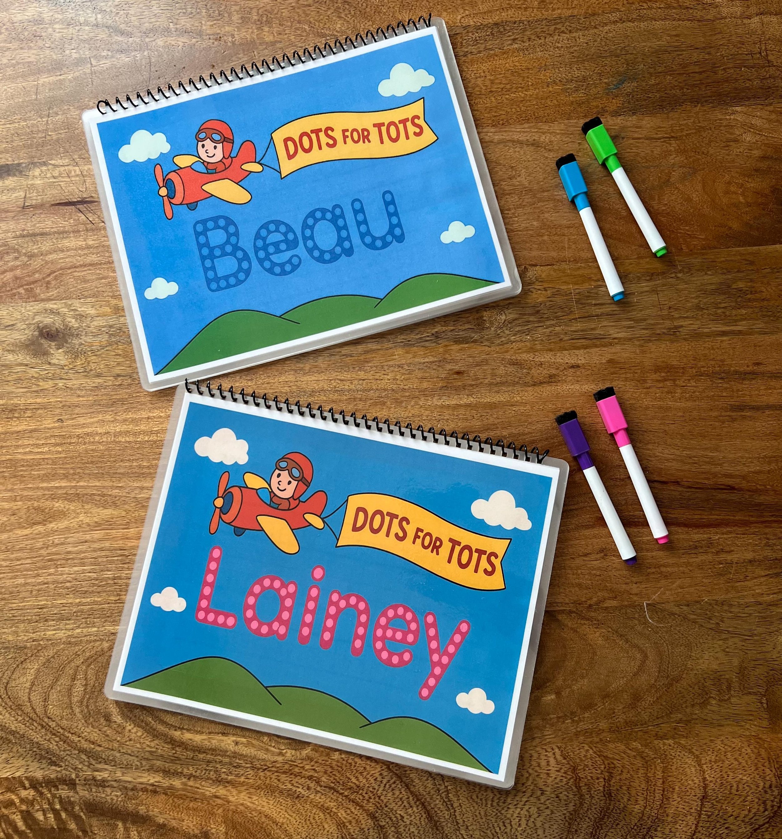 Personalized Tracing Activity Books for Toddlers – Laminated Custom Learn-to-Write Workbook – Personalized Toddler Gift