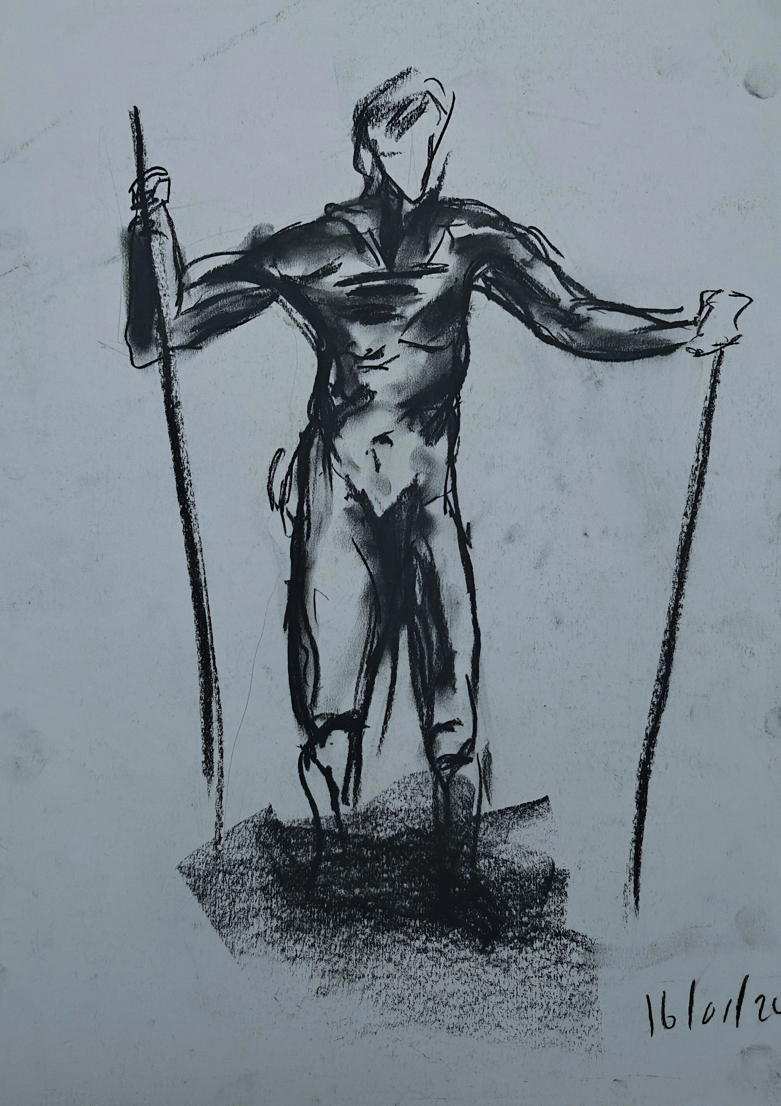 Artwork by Shaun Bell - Observed Structure – Life Drawing & Anatomy Studies