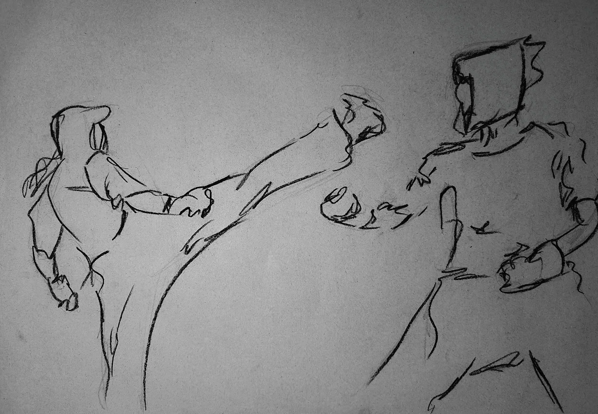 Artwork by Shaun Bell - Observed Structure – Life Drawing & Anatomy Studies