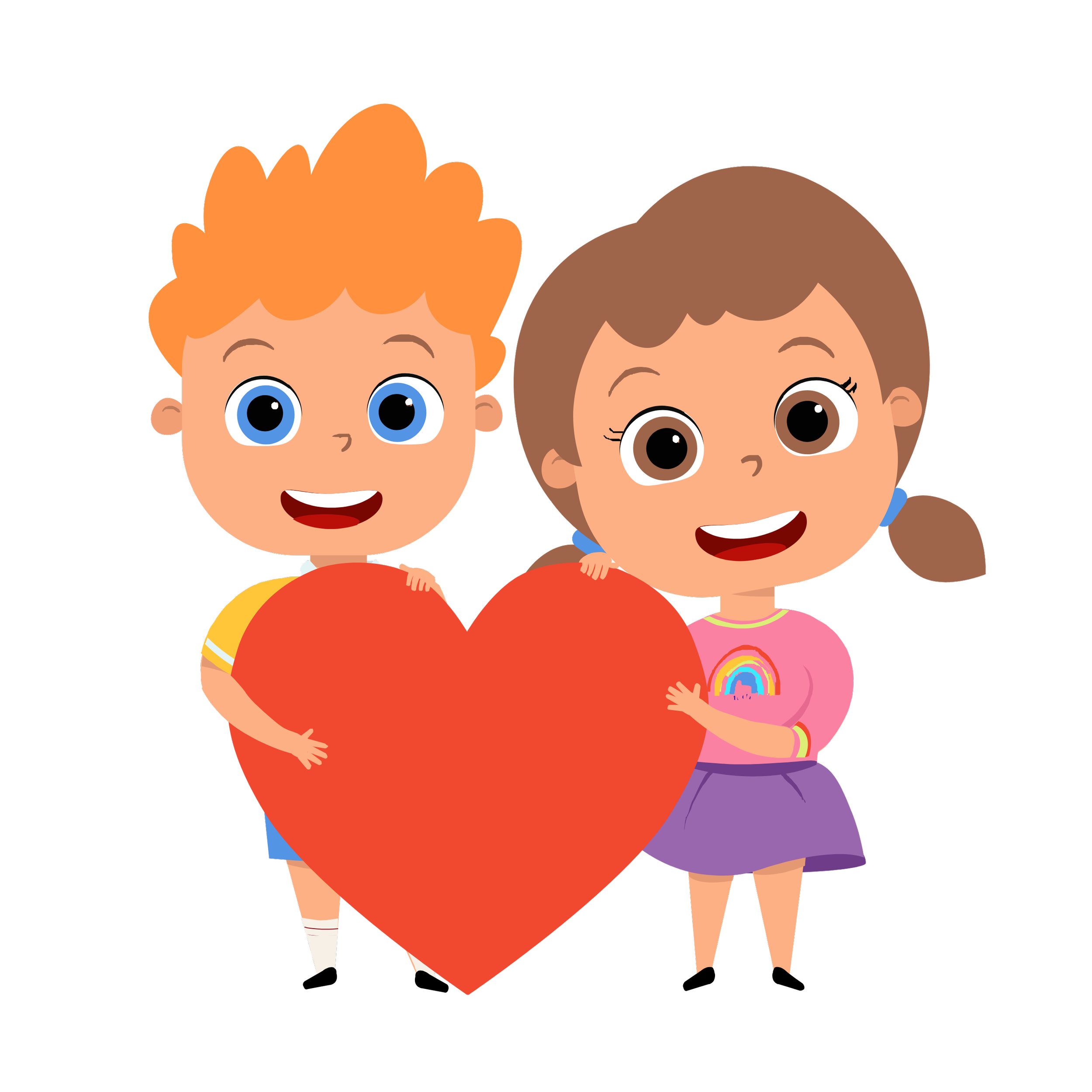 Kids Holding Heart