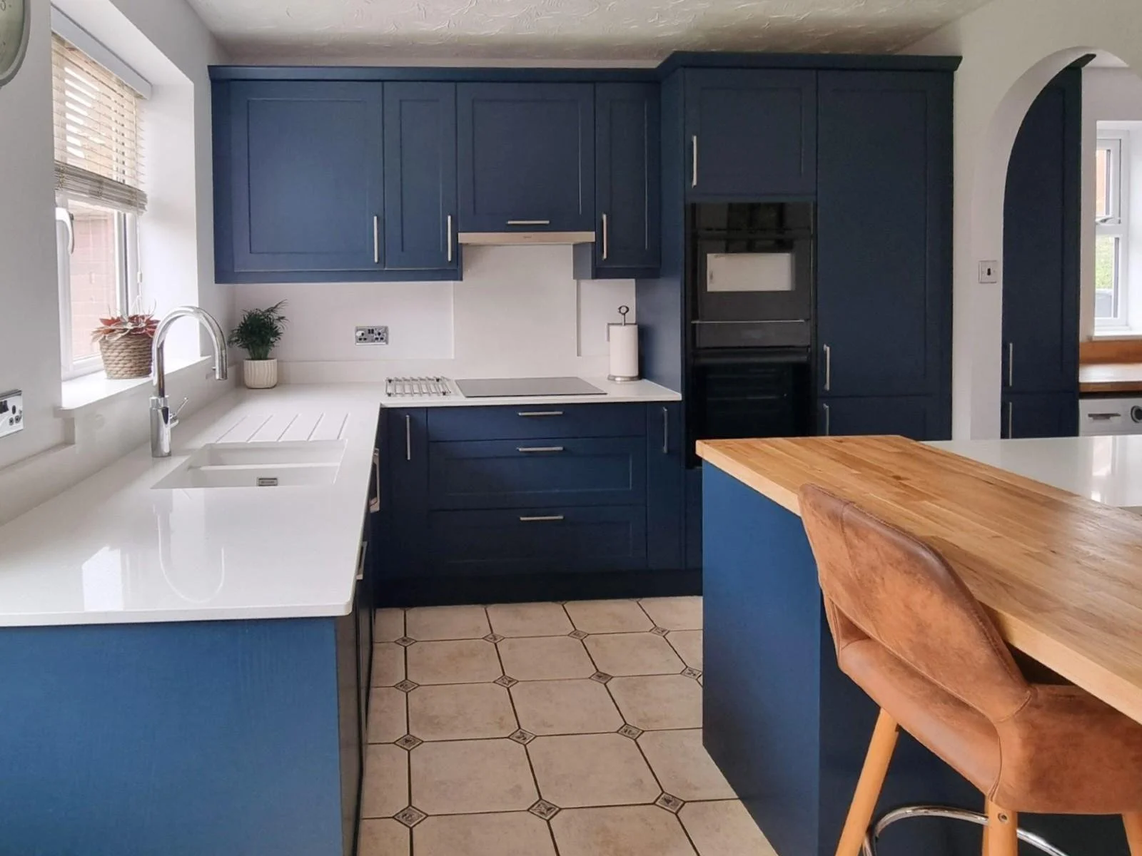 Blue Shaker Kitchen in Lutterworth