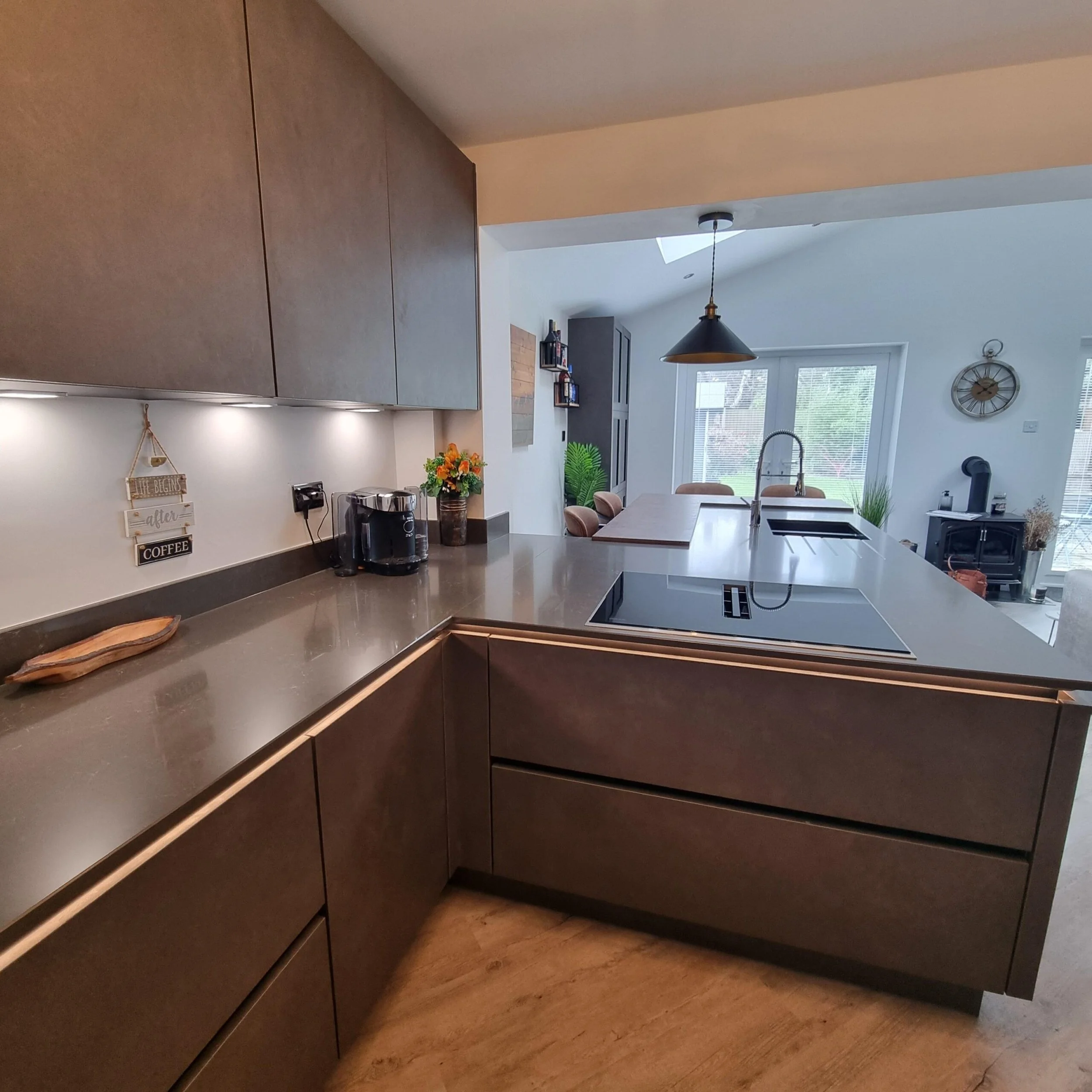 Dark Grey Modern Kitchen in Woodlands