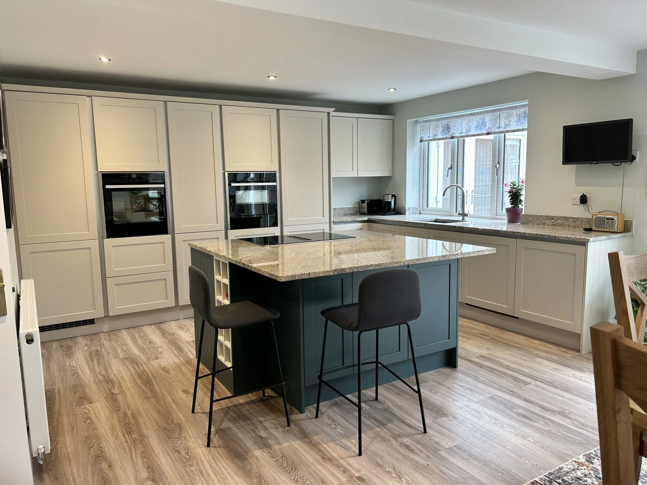 Green & Neutral Shaker Kitchen in Cawston