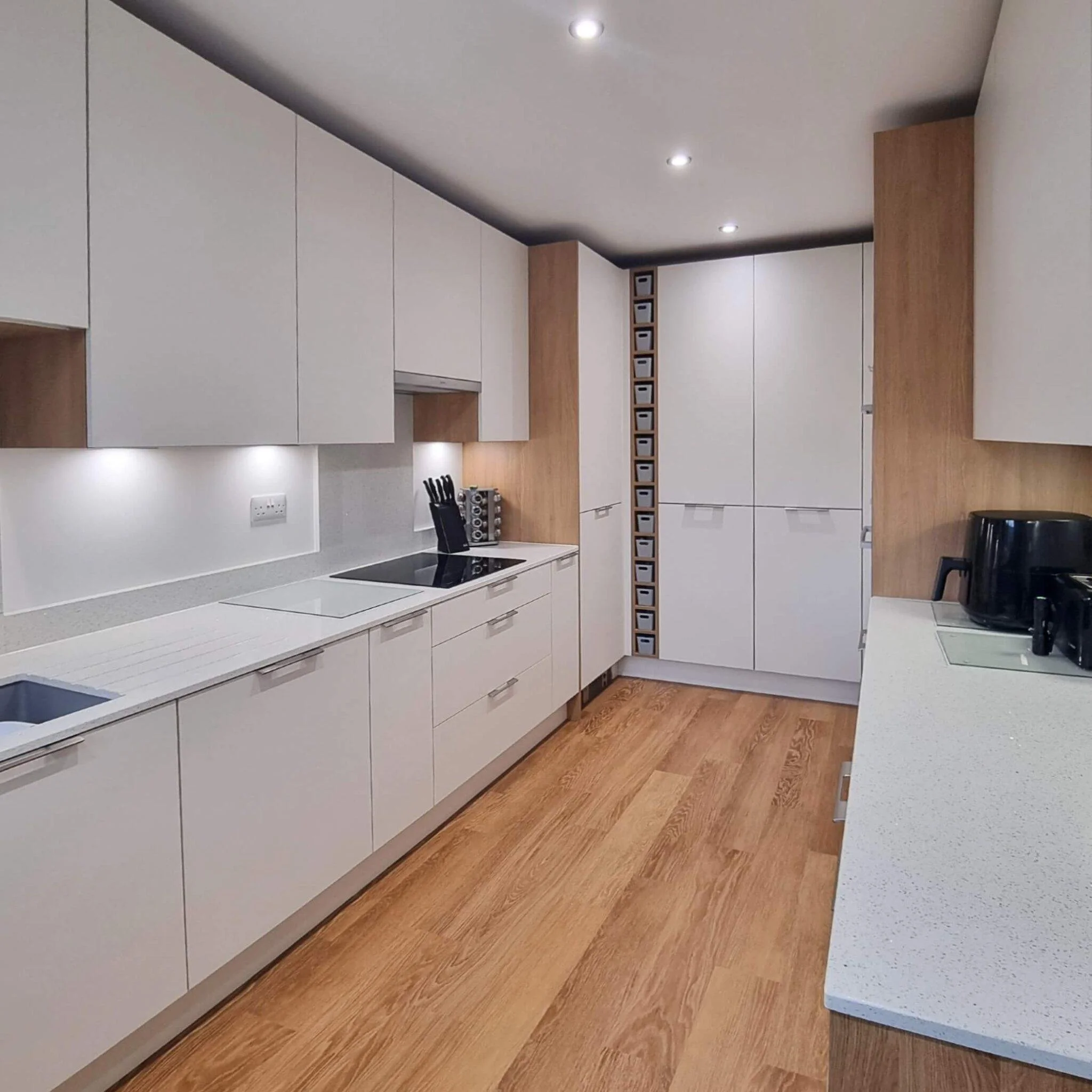 White and Oak Modern Kitchen in Hillside
