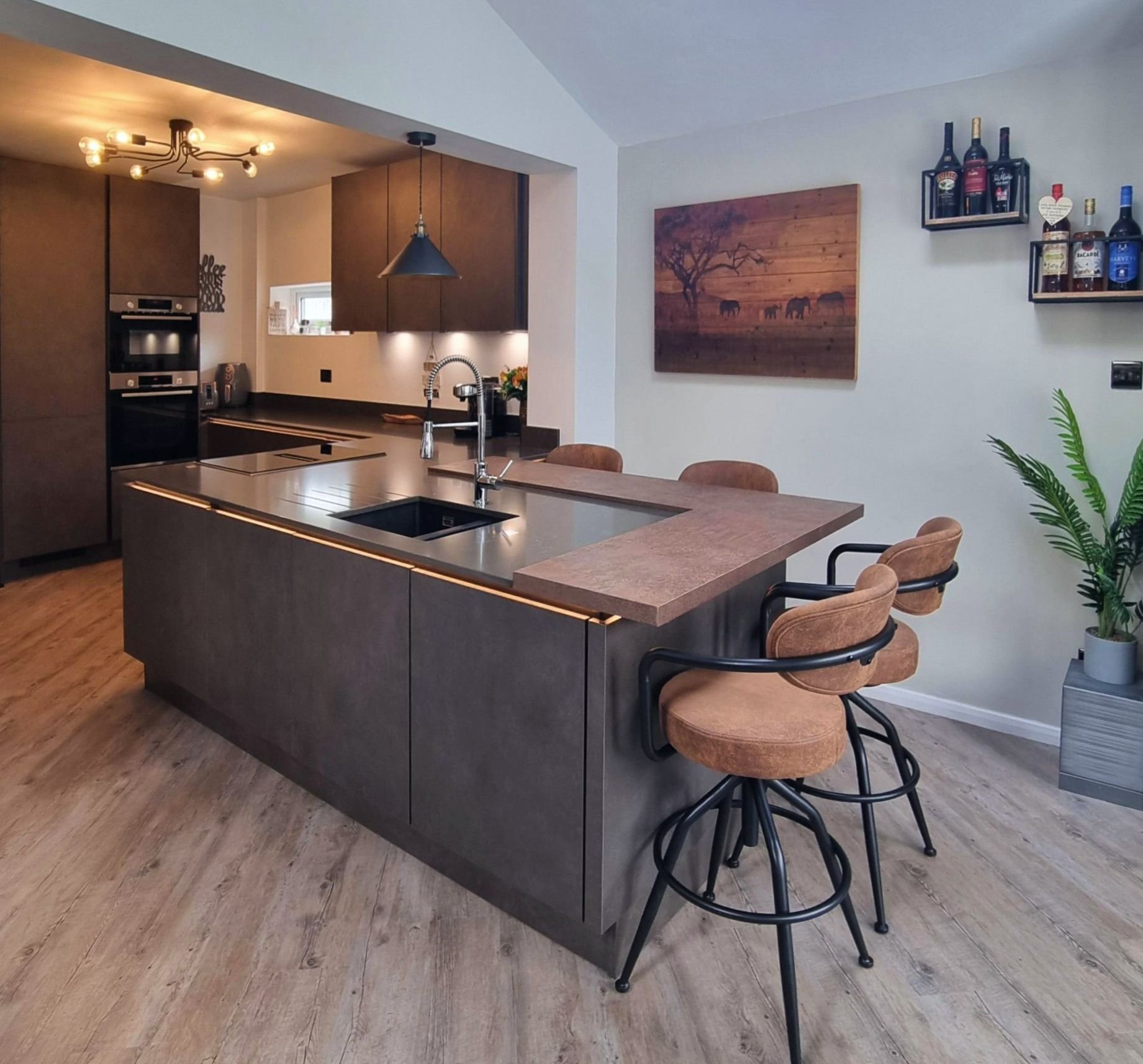 Dark Grey Modern Kitchen in Woodlands