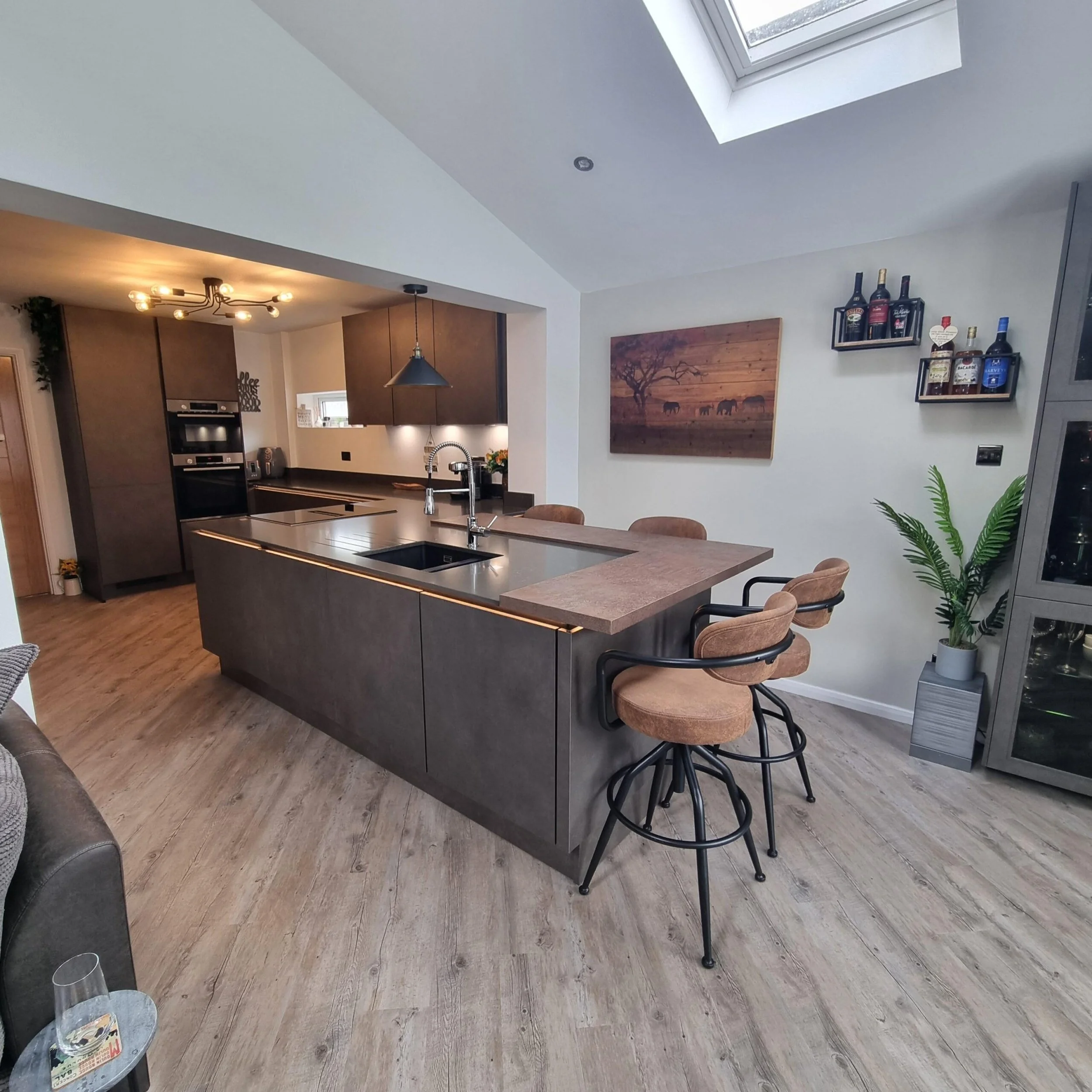 Dark Grey Modern Kitchen in Woodlands