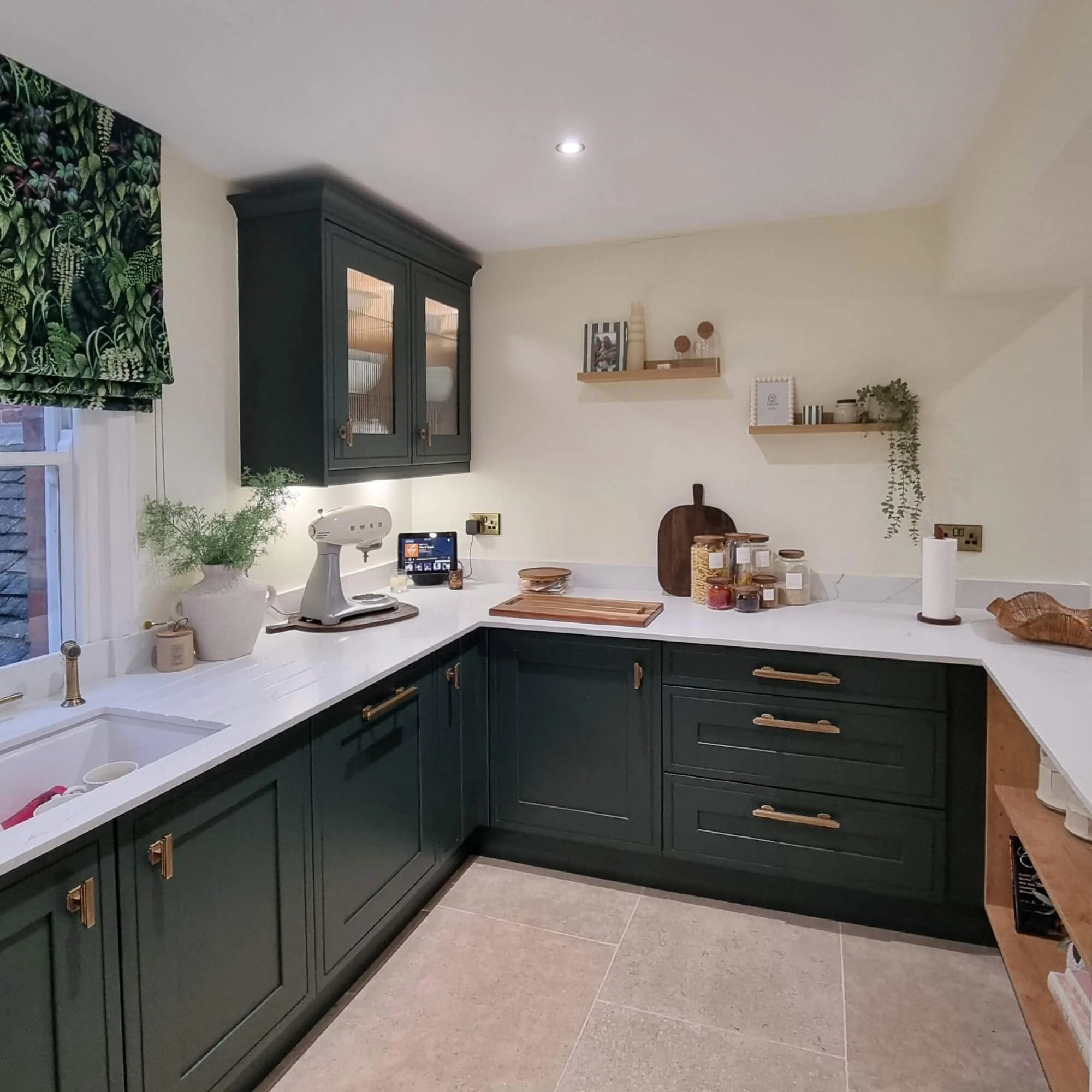 Dark Green In-Frame Kitchen in Clifton