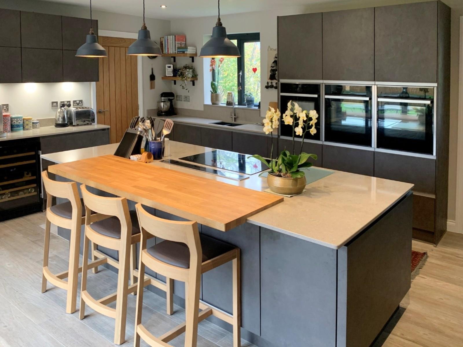 Grey Handleless Kitchen in Mickleton