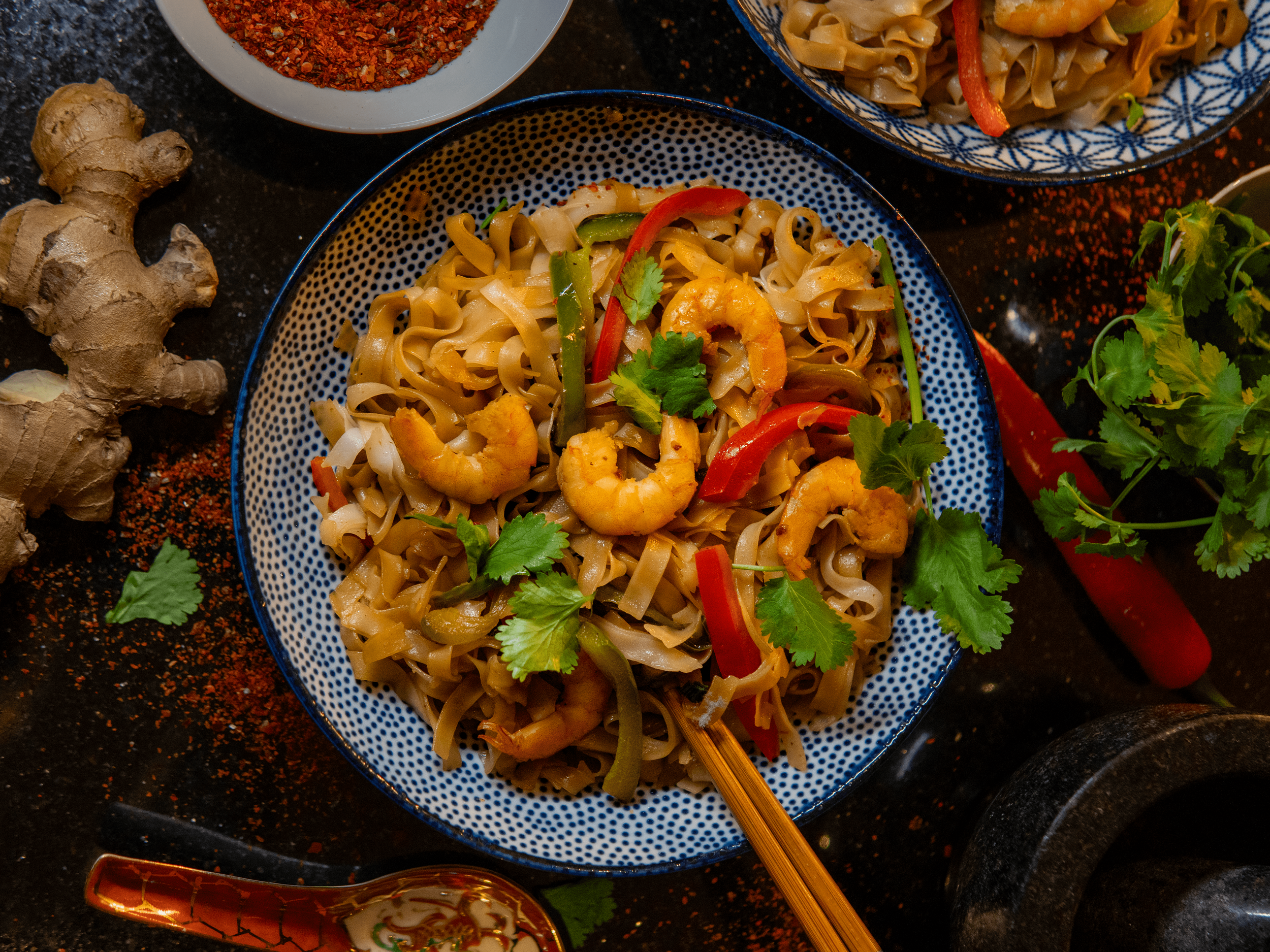 Low FODMAP rijstnoodles met garnalen
