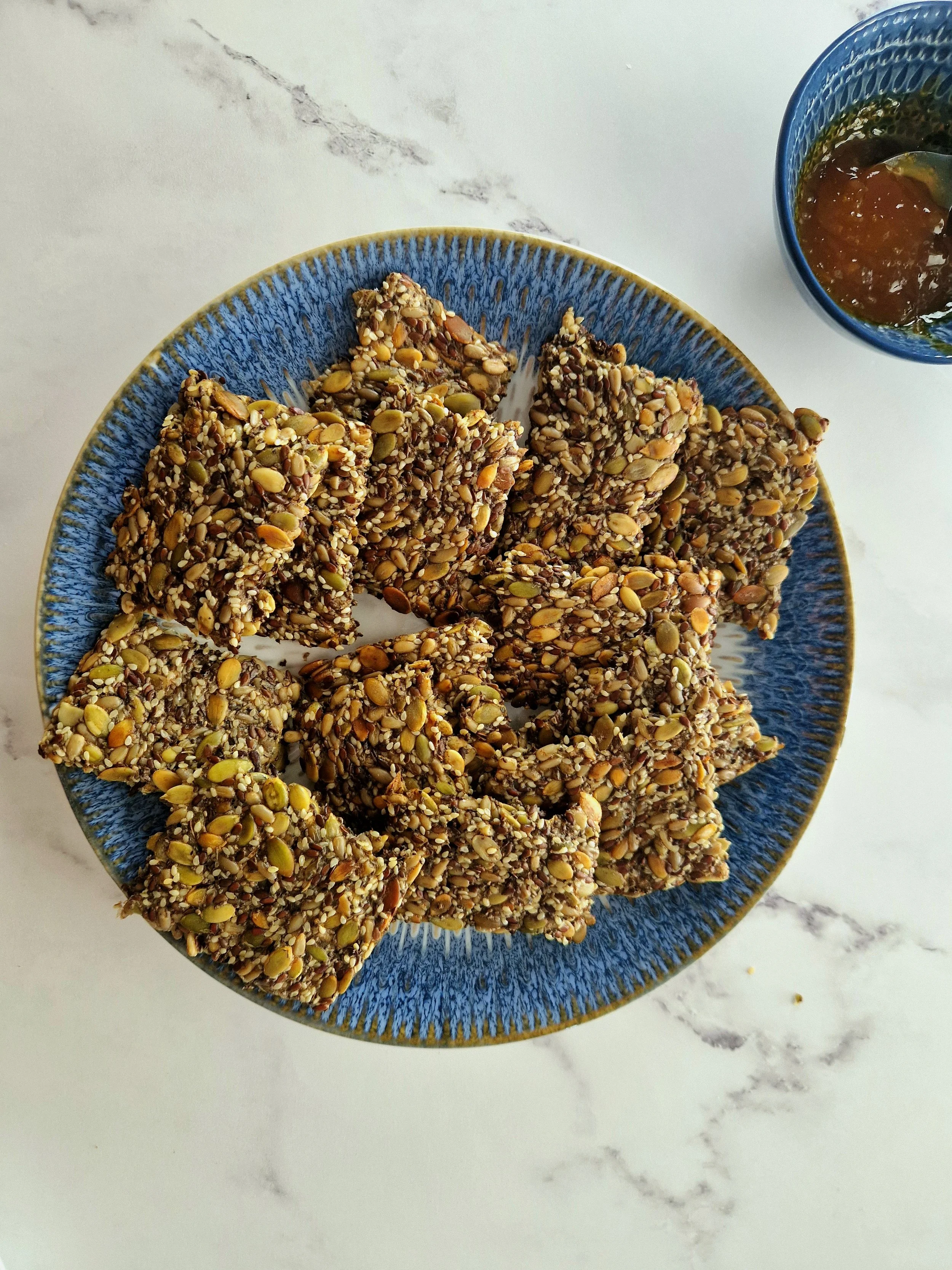 Low FODMAP zaden crackers