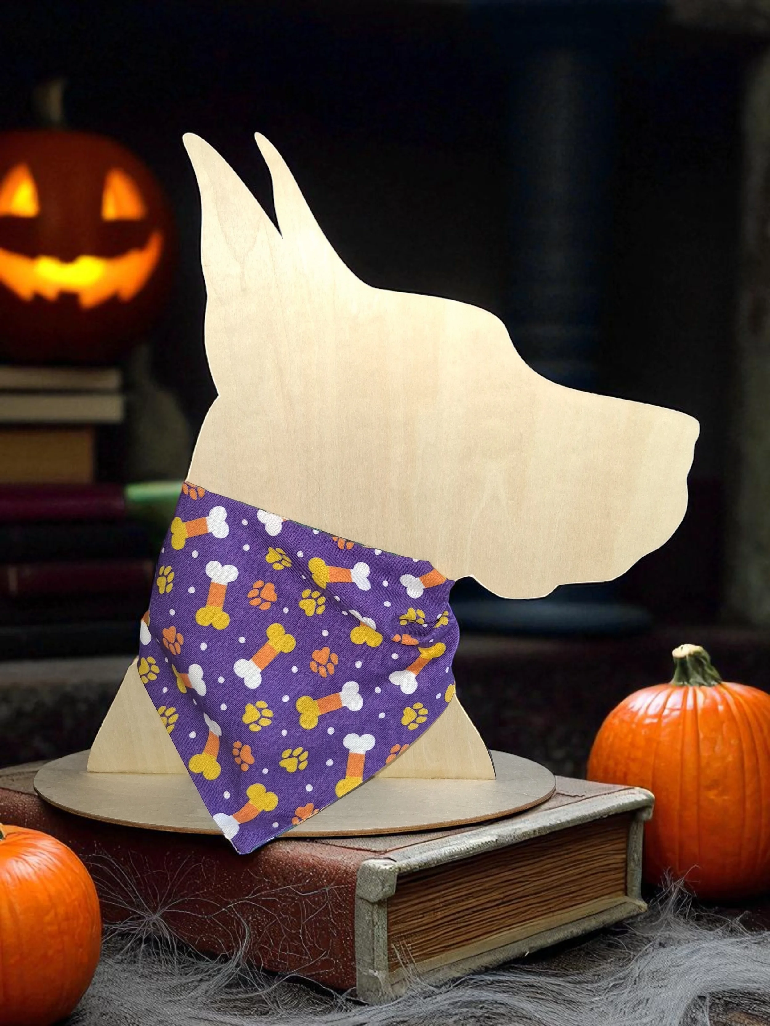 Bones and Paws Reversible Tie On Bandana