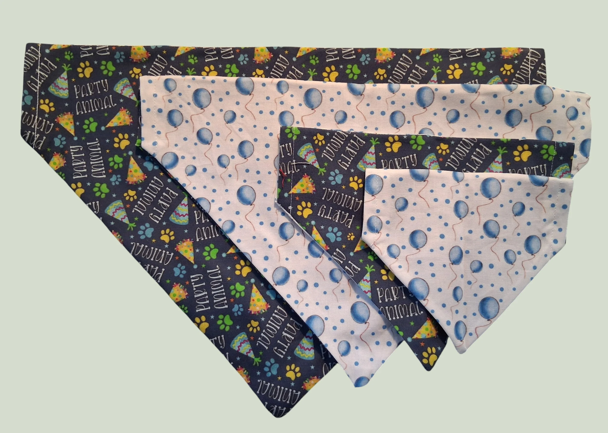 Party Animal & Balloons Reversible Over The Collar Bandana