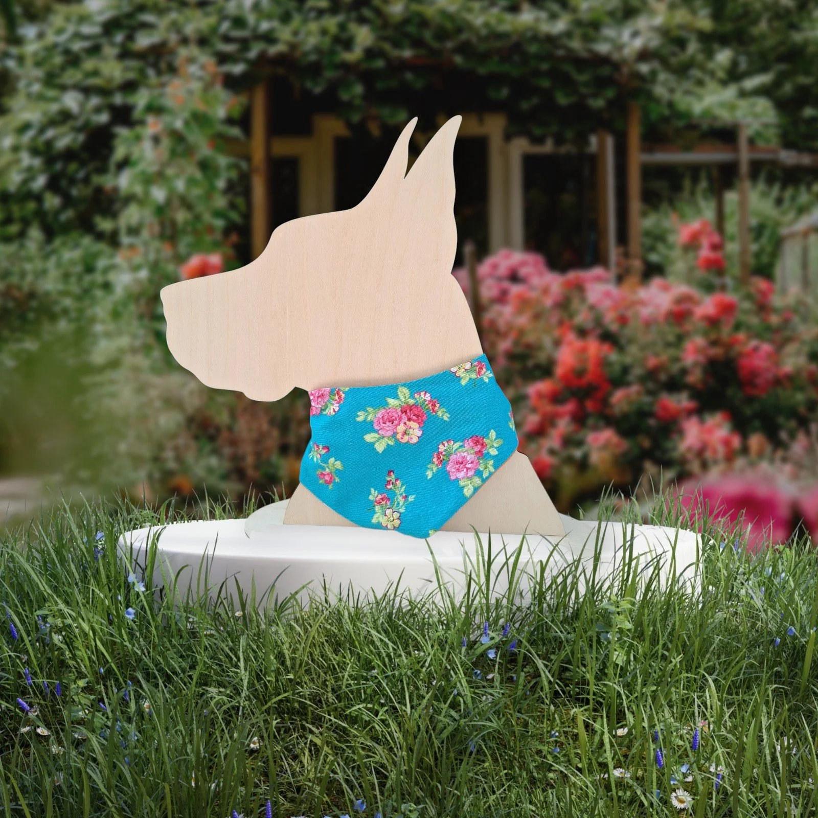 Summer Rose Reversible Tie On Bandana