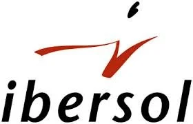 Logotipo da marca Ibersol com símbolo vermelho e texto em preto