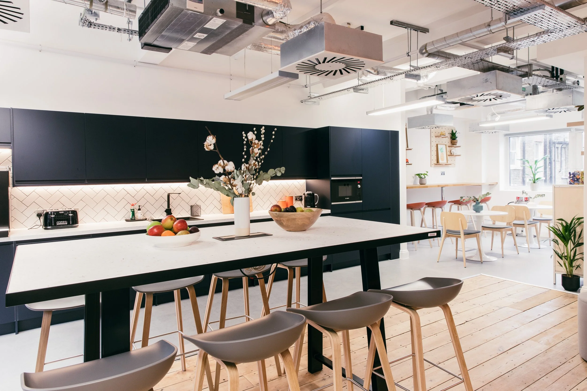 Office kitchen and breakout, designed by Ellipse