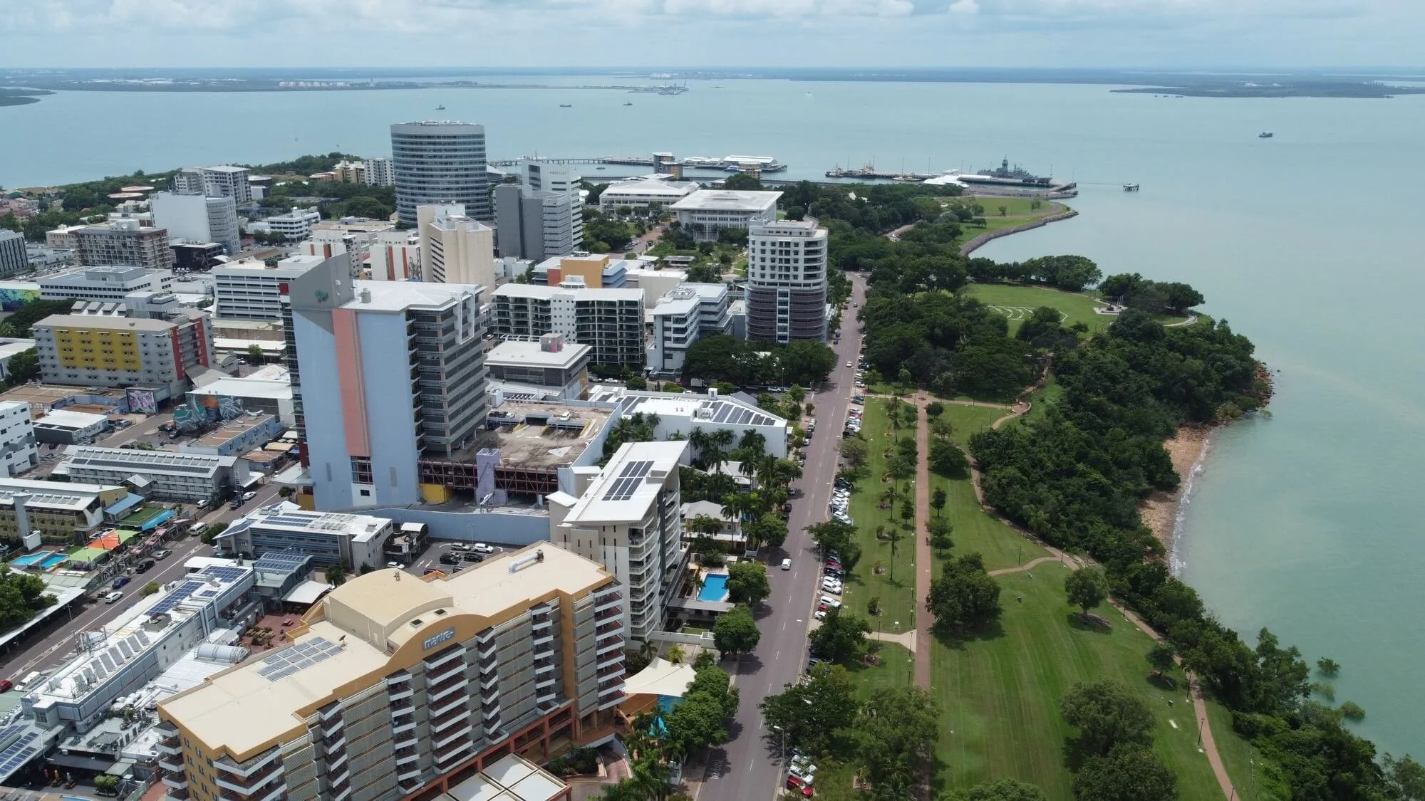 Arial photo of Darwin city from the plane - aerial proposal Darwin proposal package