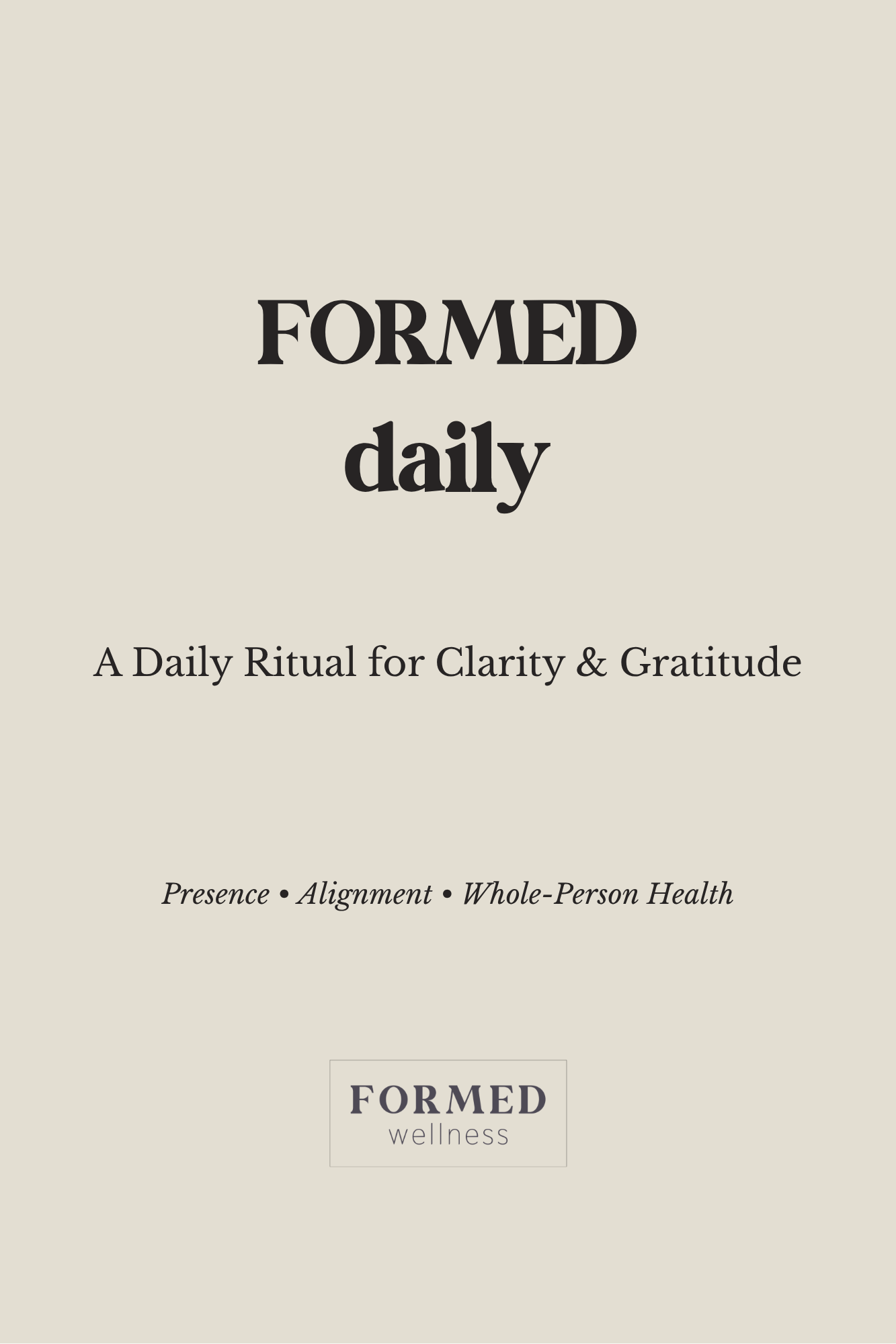 FORMED daily journal - COMING SOON